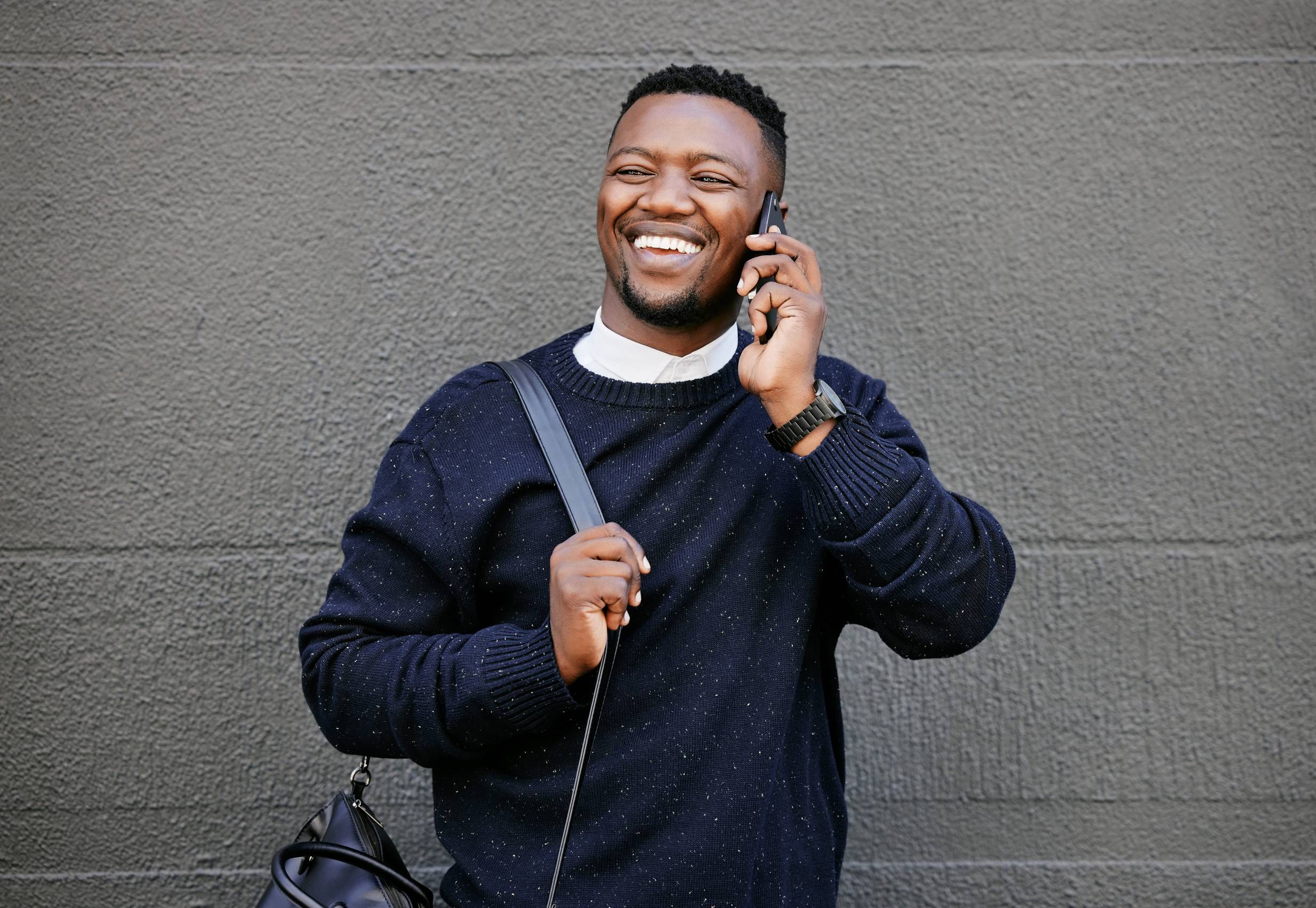 A Man Talking On The Phone