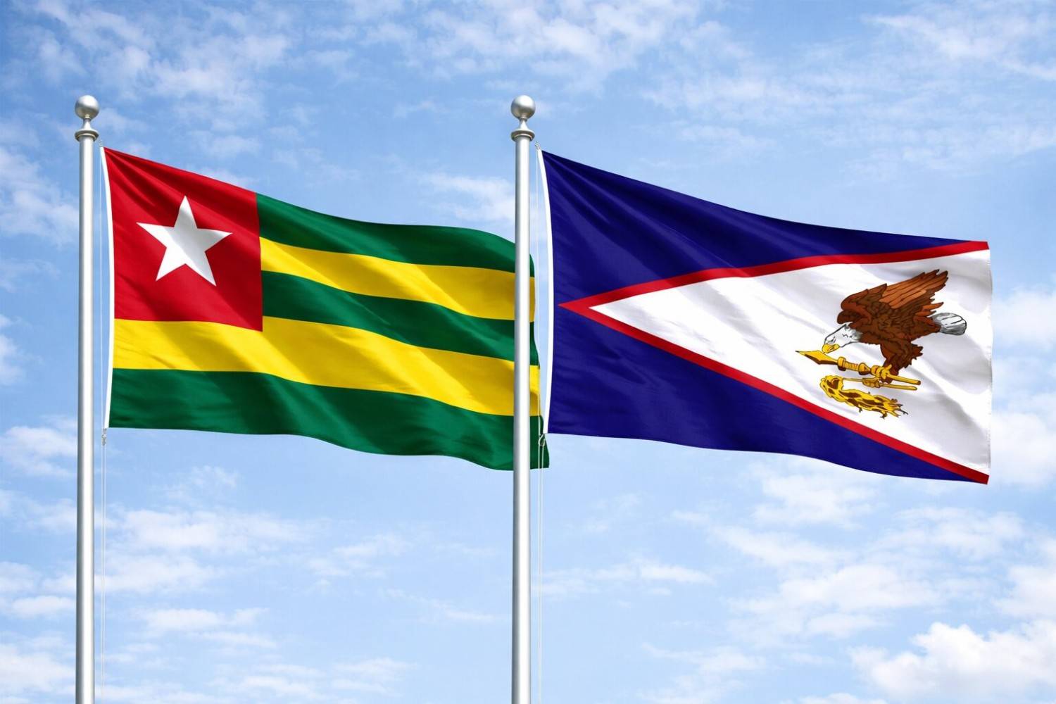 American Samoa And Togo Flag