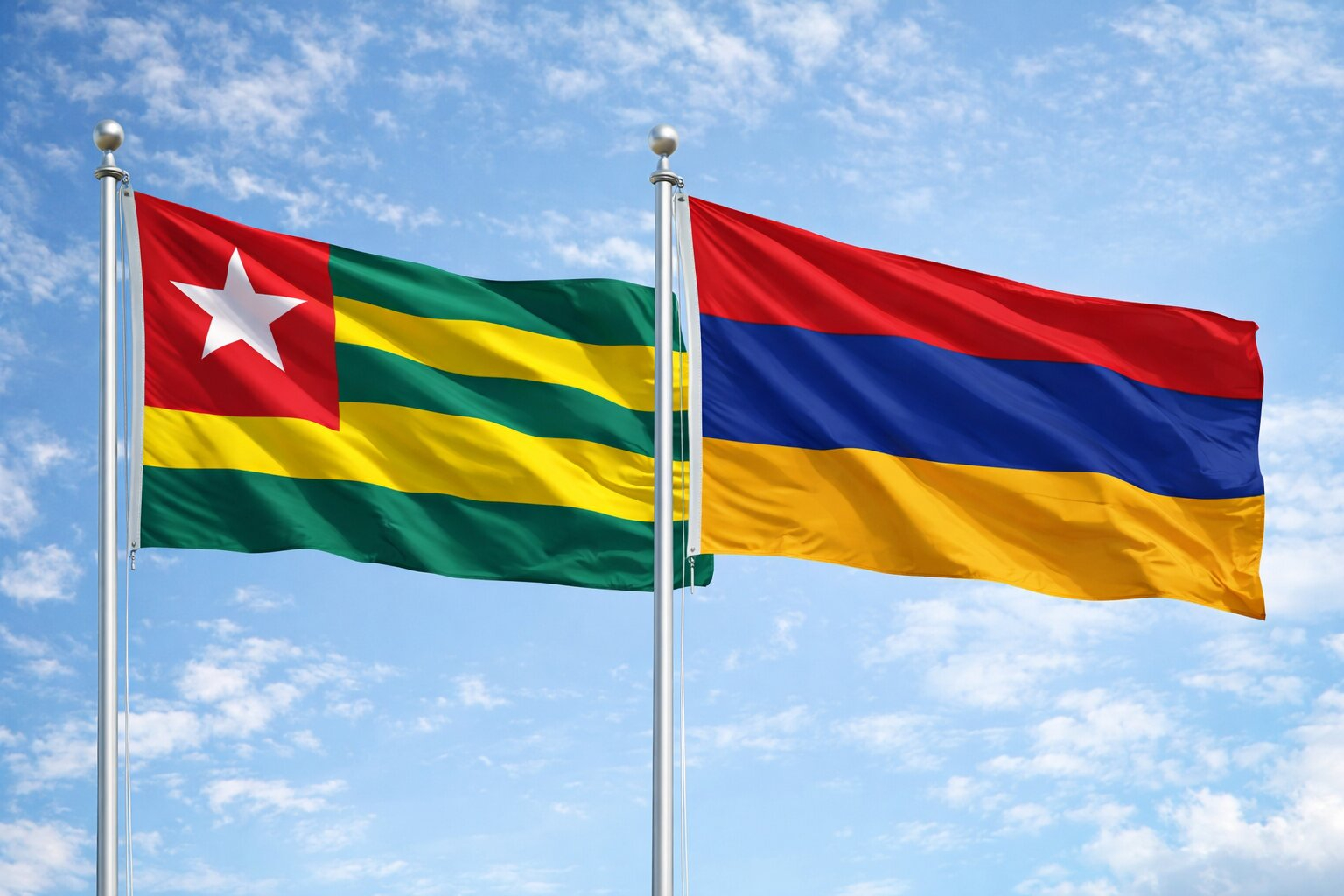 Armenia And Togo Flag