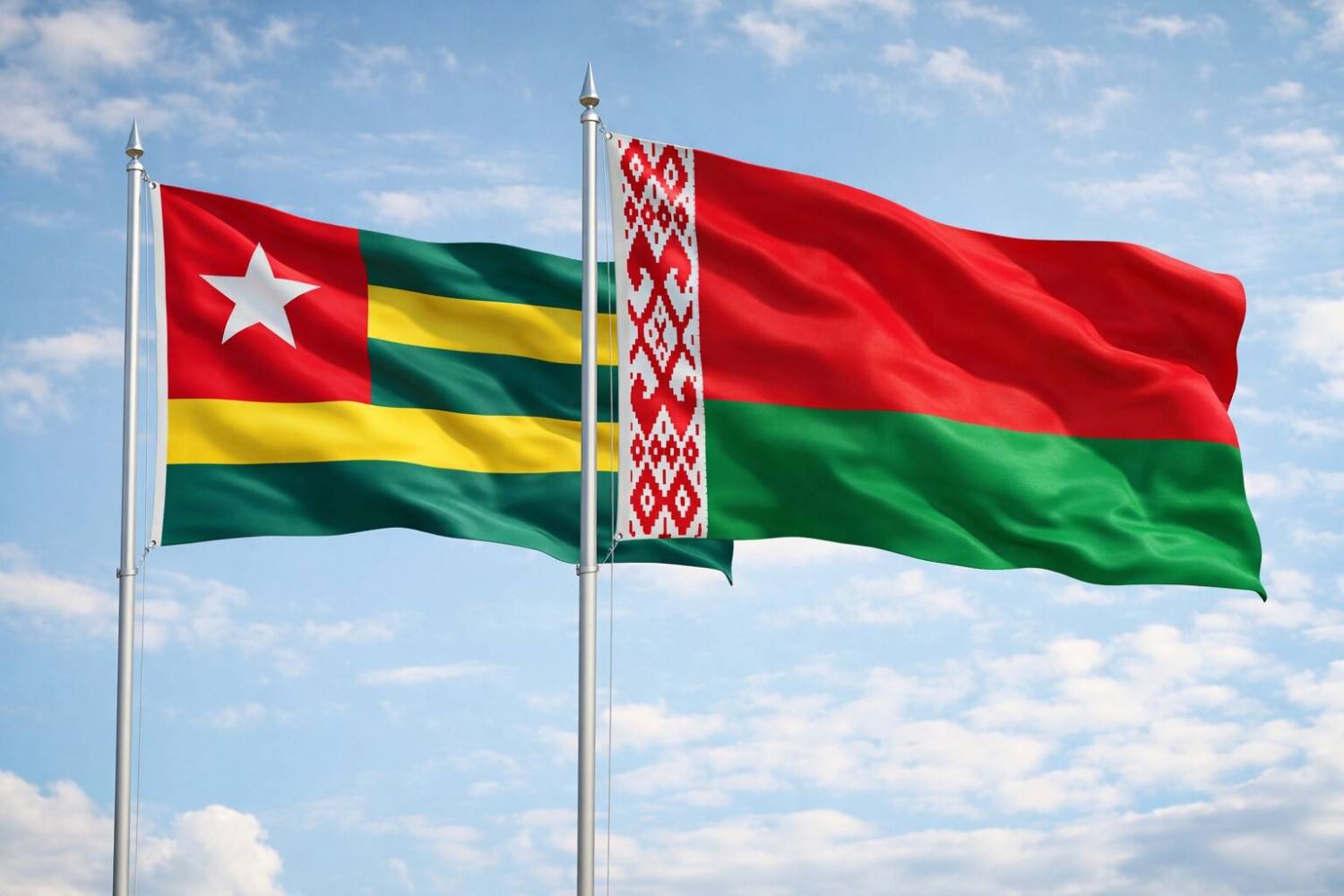 Belarus And Togo Flag