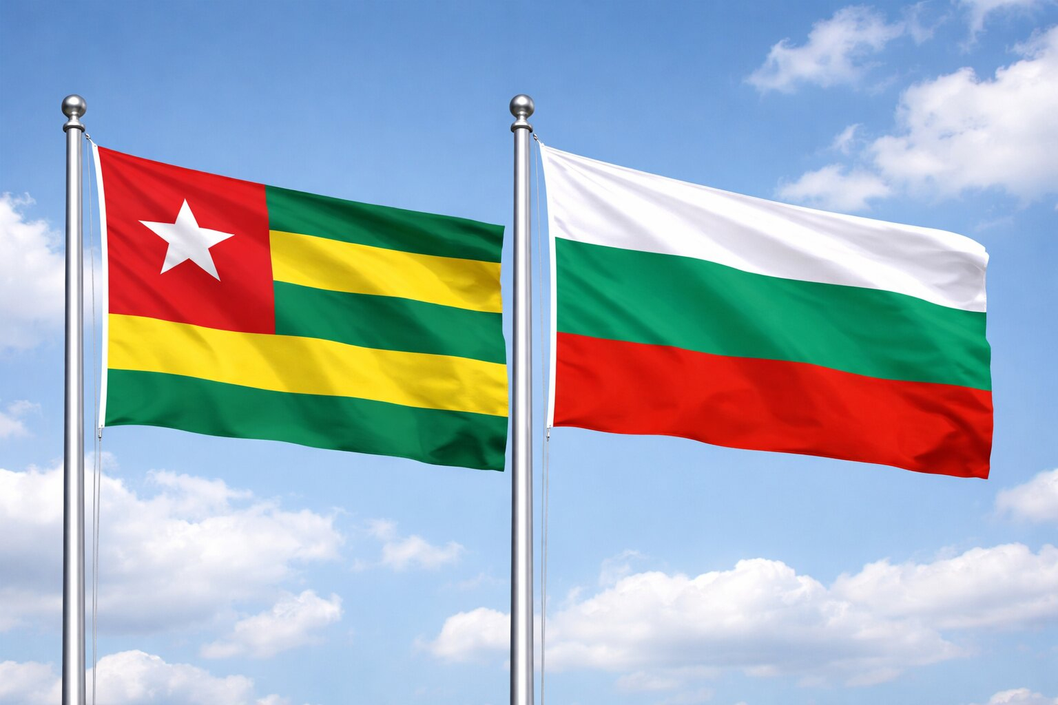 Bulgaria And Togo Flag