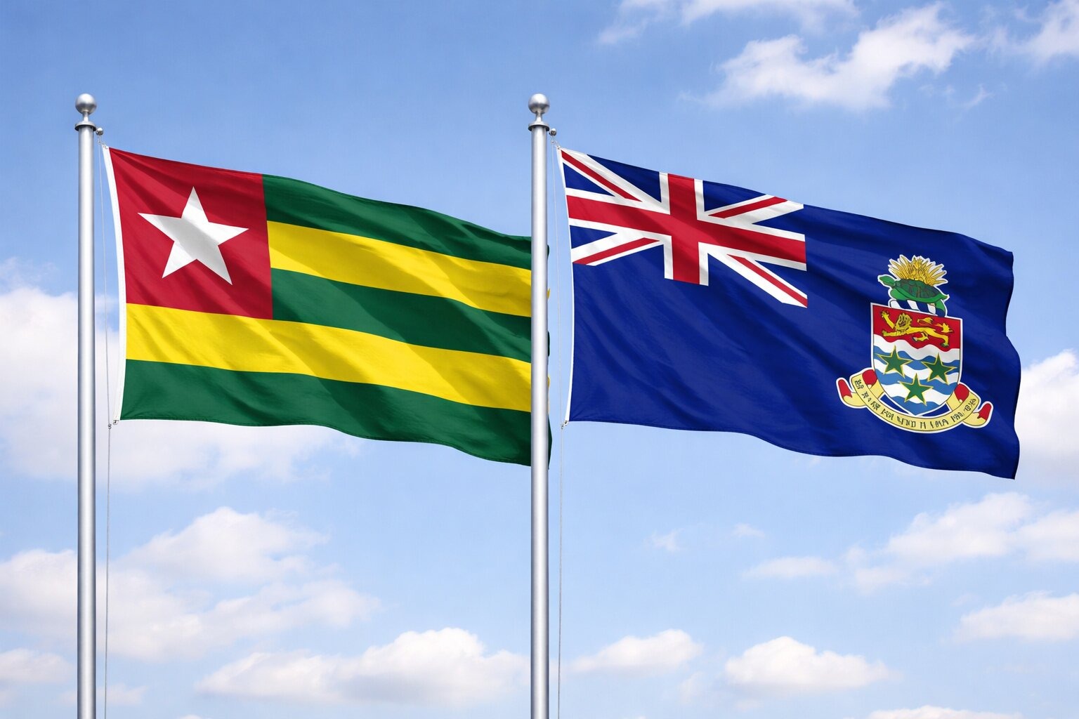 Cayman Islands And Togo Flag