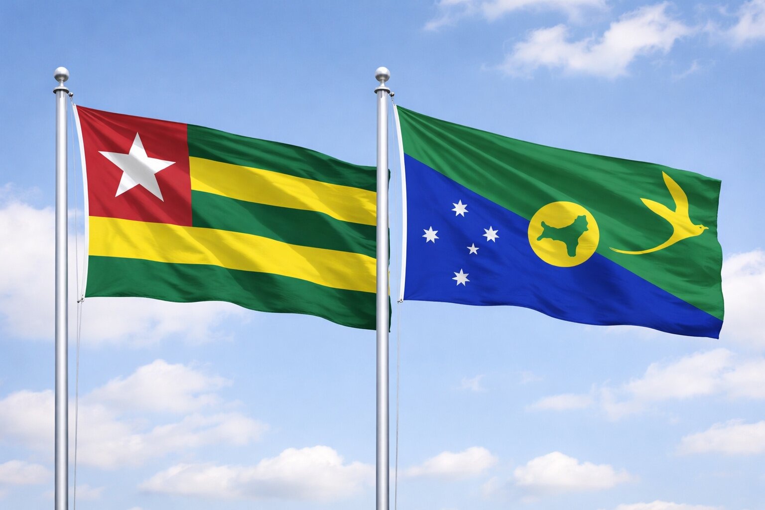 Christmas Island And Togo Flag