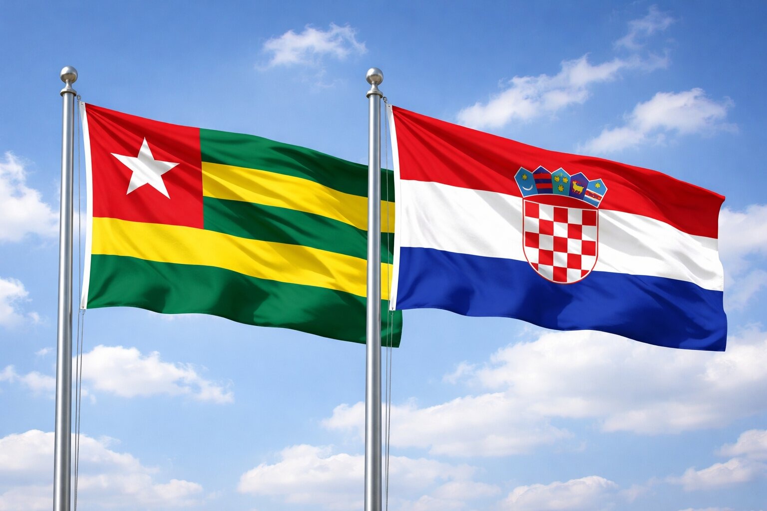 Croatia And Togo Flag