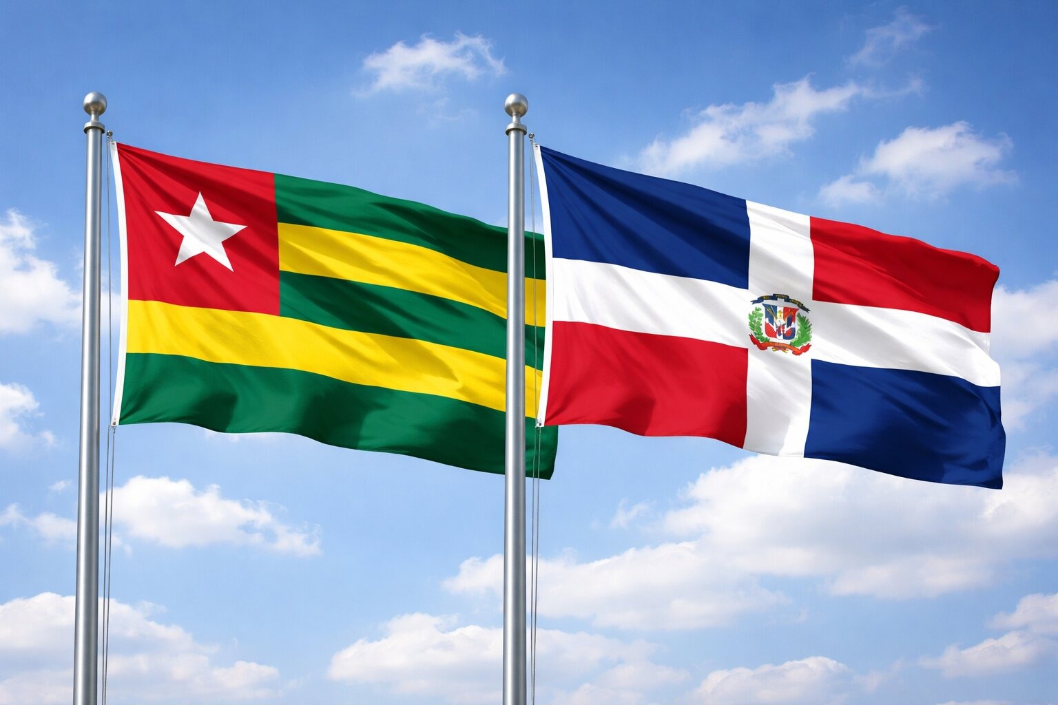 Dominican Republic And Togo Flag