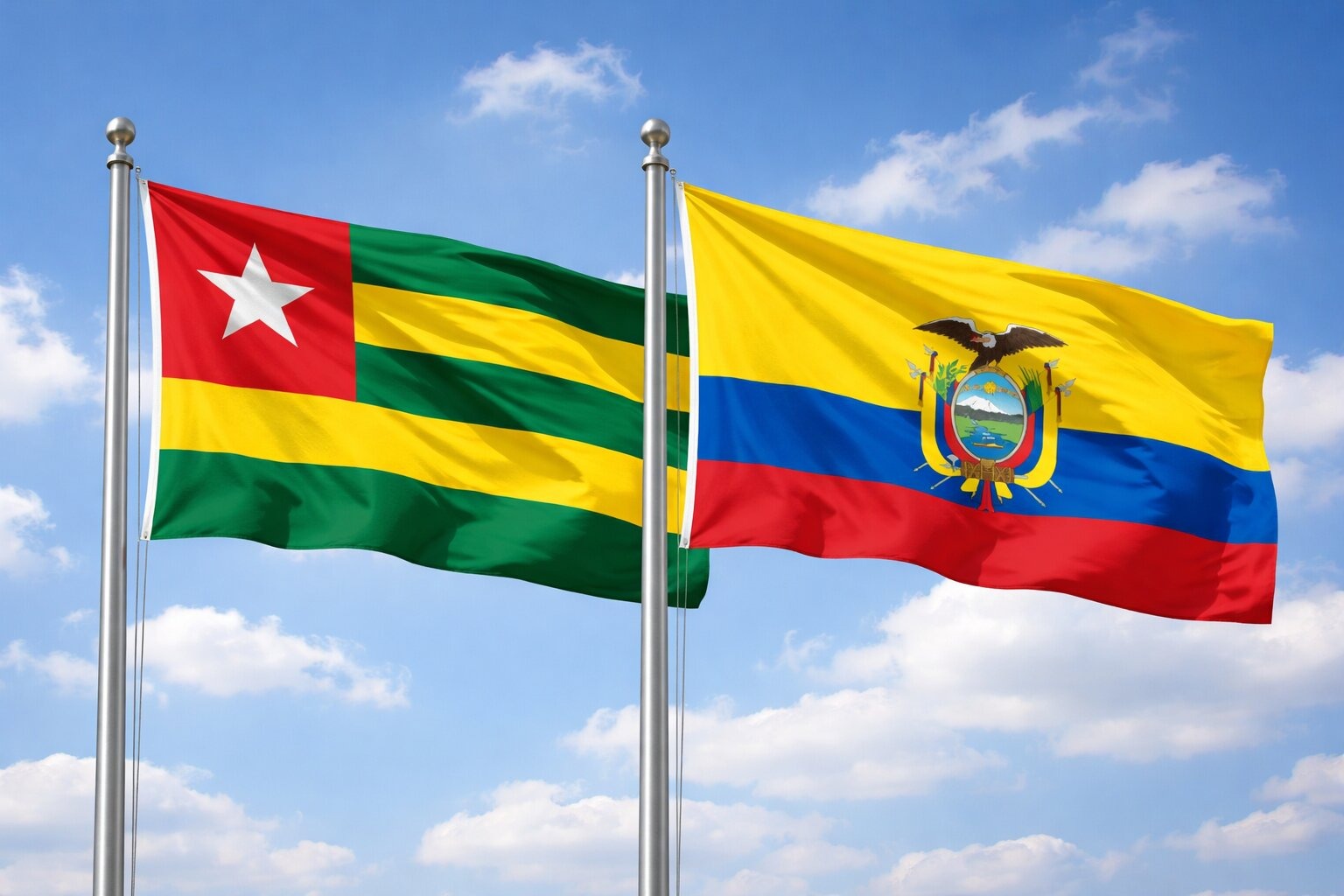 Ecuador And Togo Flag