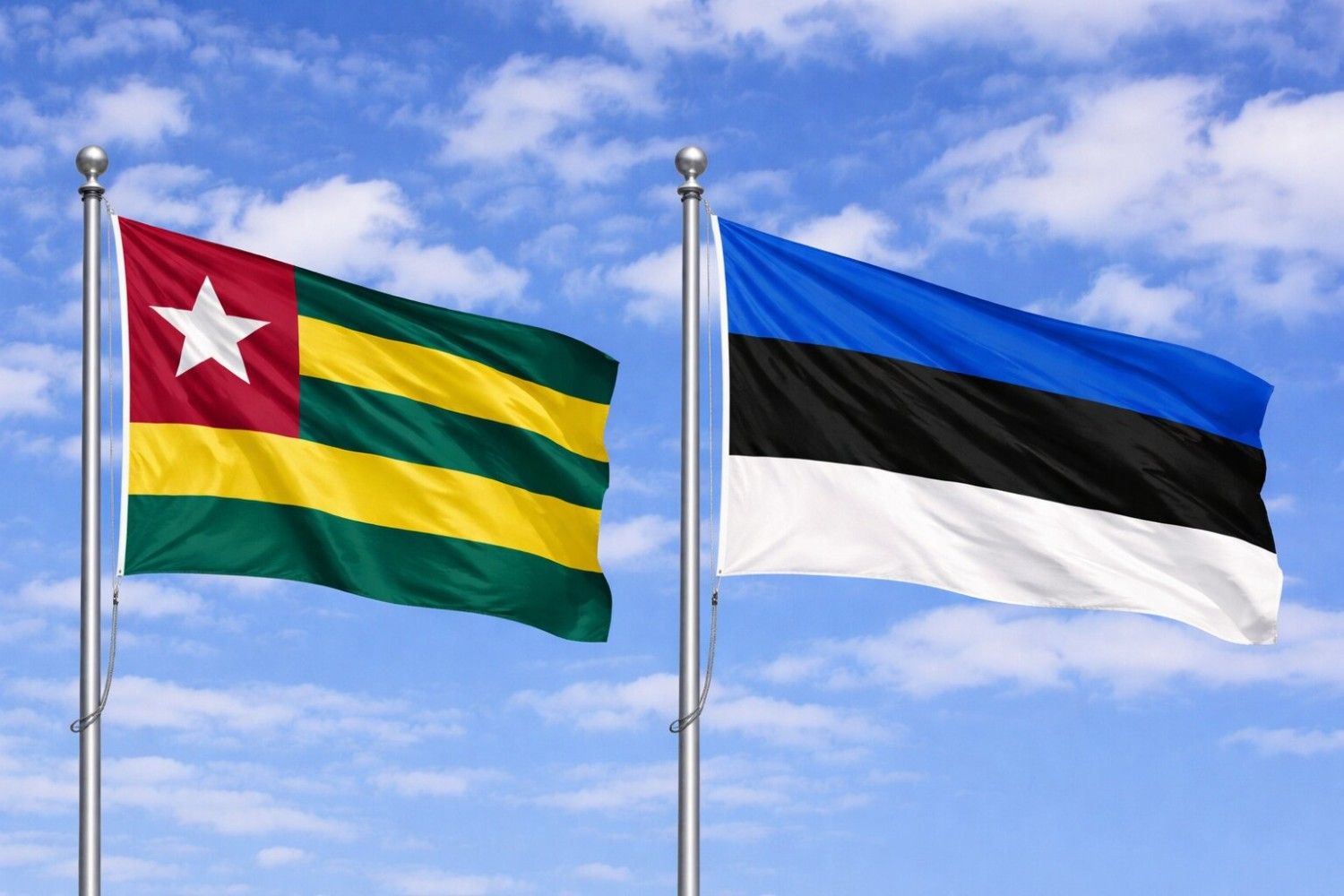 Estonia And Togo Flag