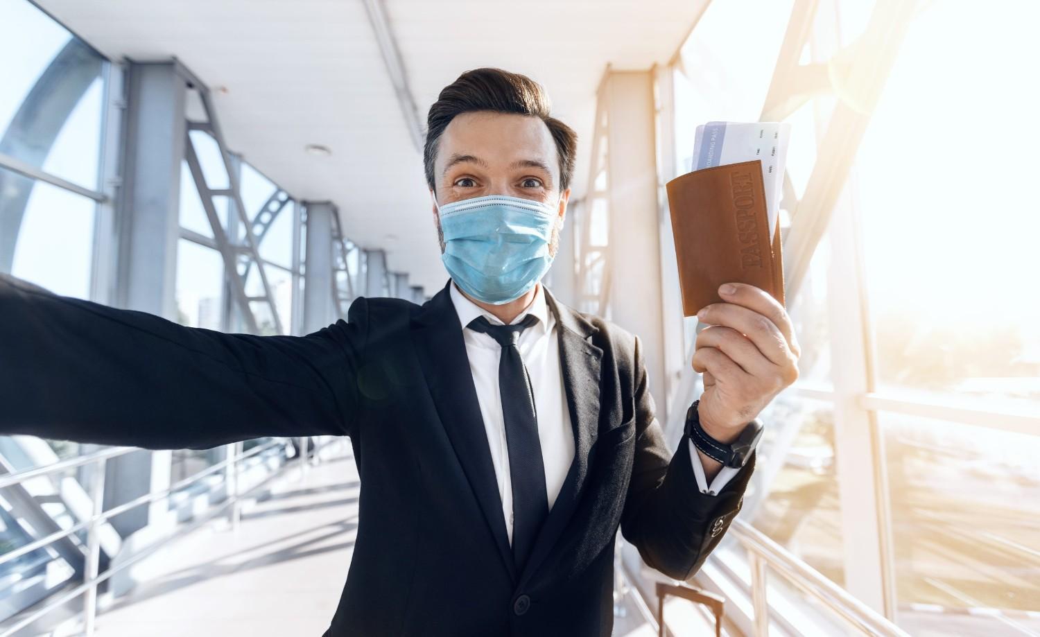 Excited Businessman Going For Business Trip