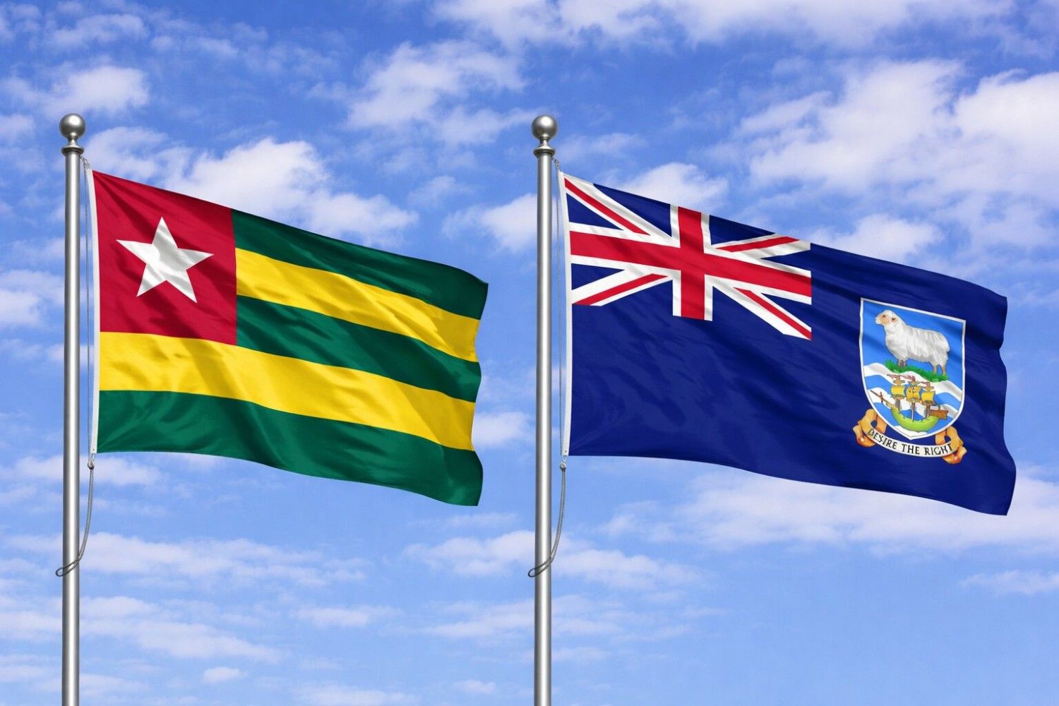 Falkland Islands And Togo Flag