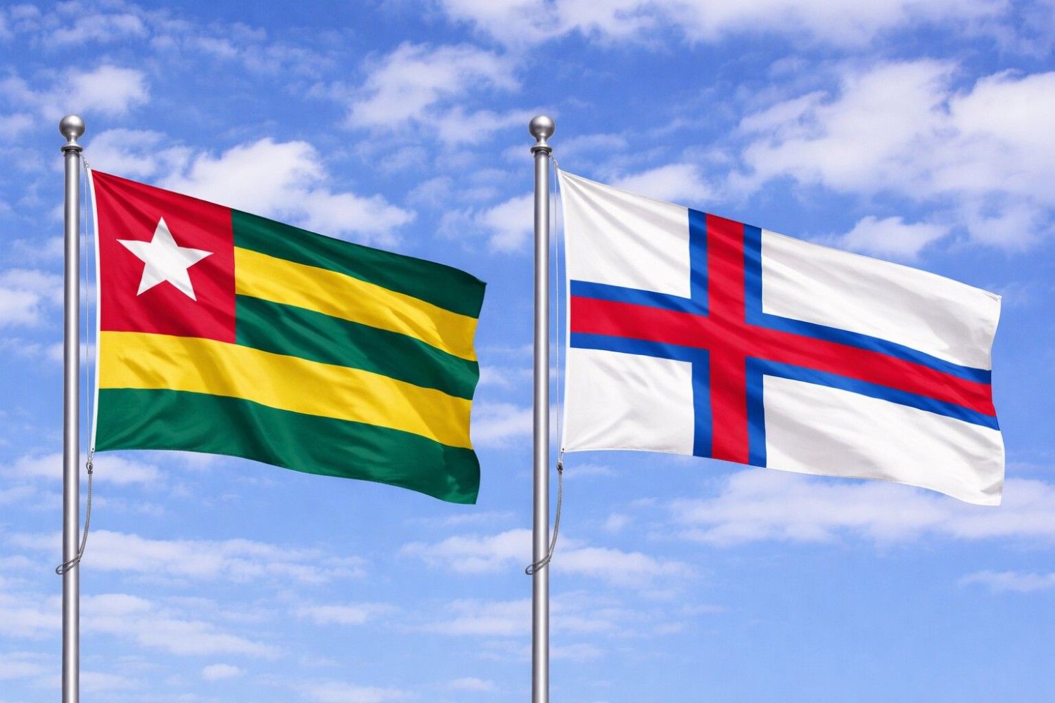 Faroe Islands And Togo Flag