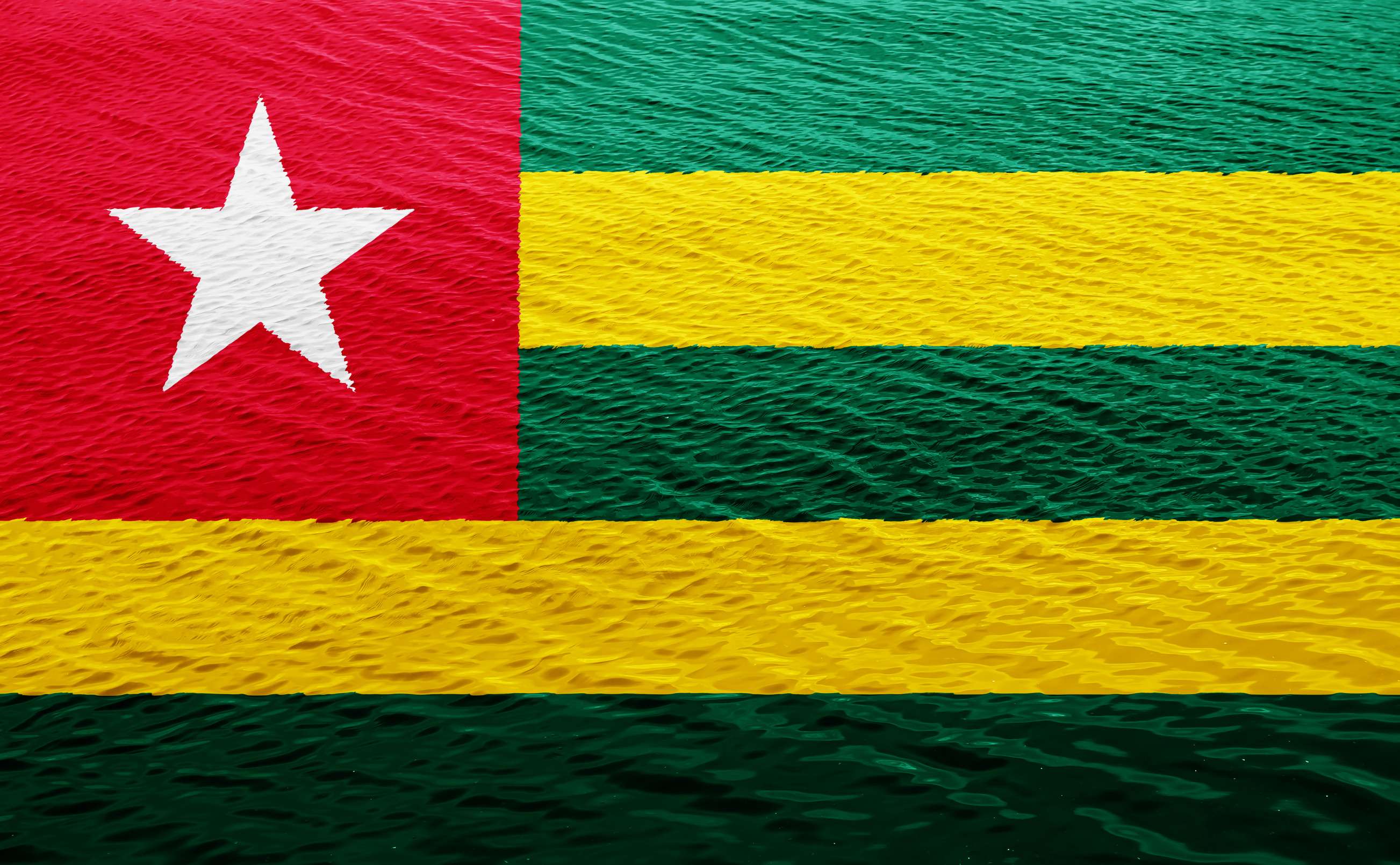 Flag of Togo on textured background