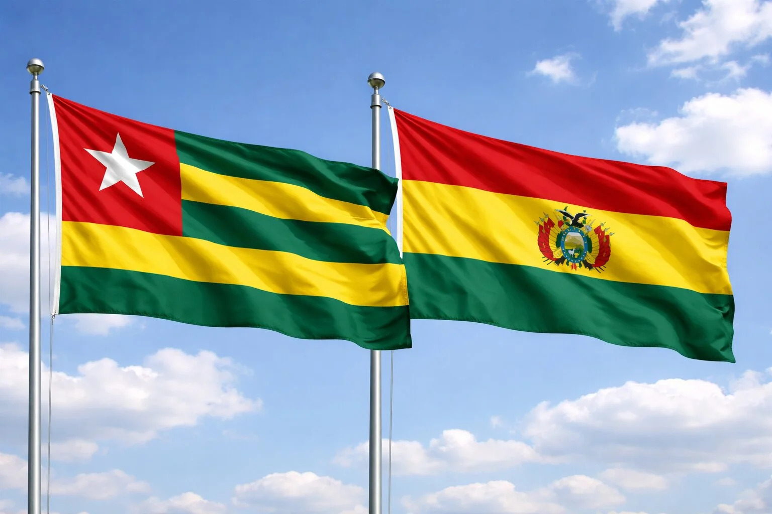 Flags Of Togo And Bolivia