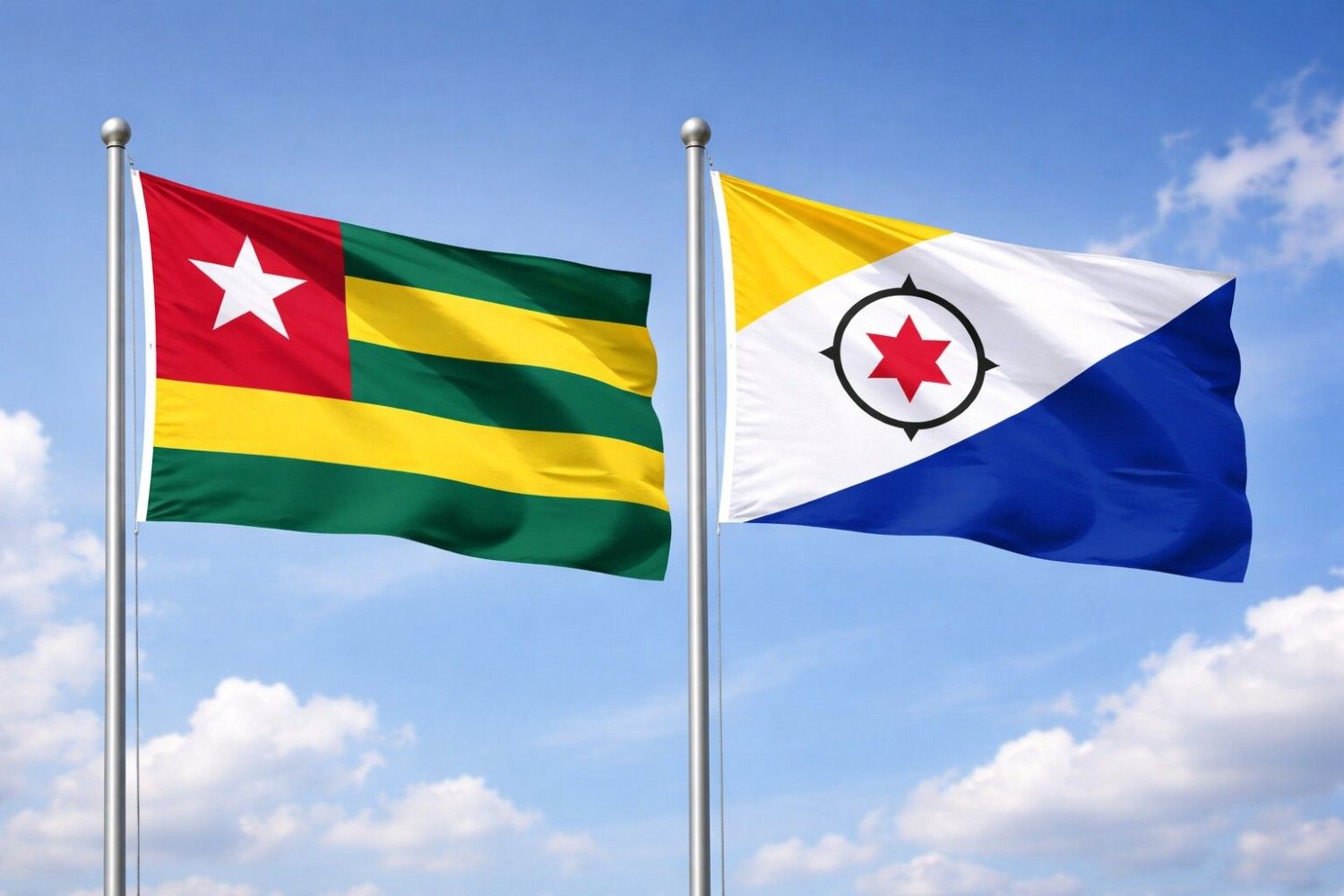 Flags Of Togo And Bonaire