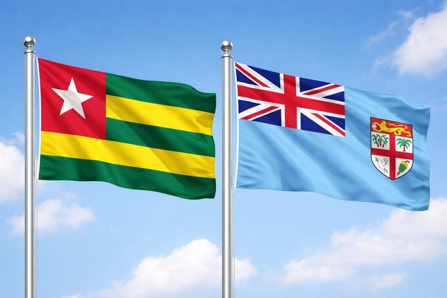 Flags Of Togo And Fiji