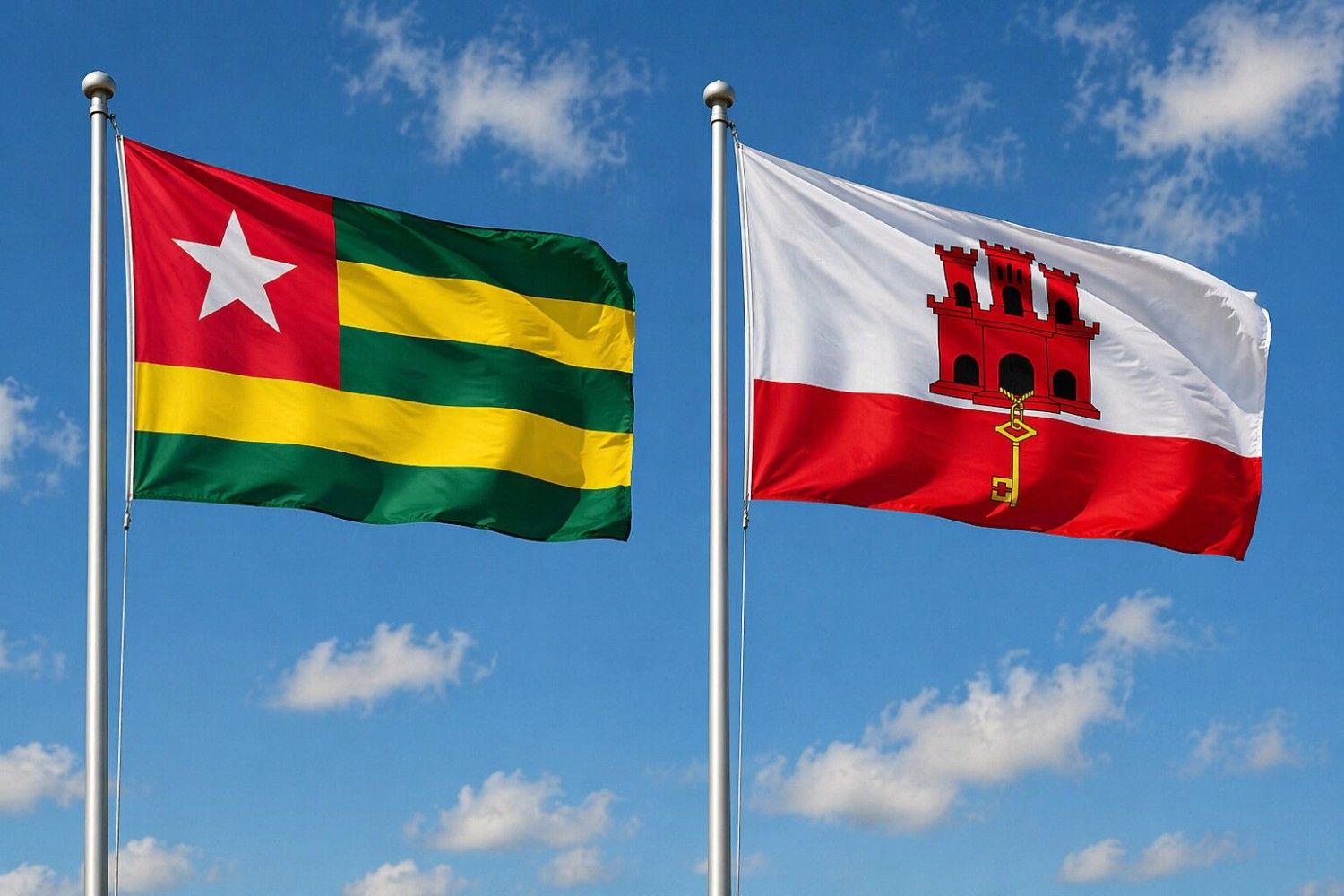 Gibraltar And Togo Flag