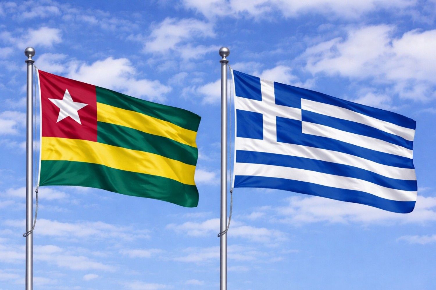 Greece And Togo Flag