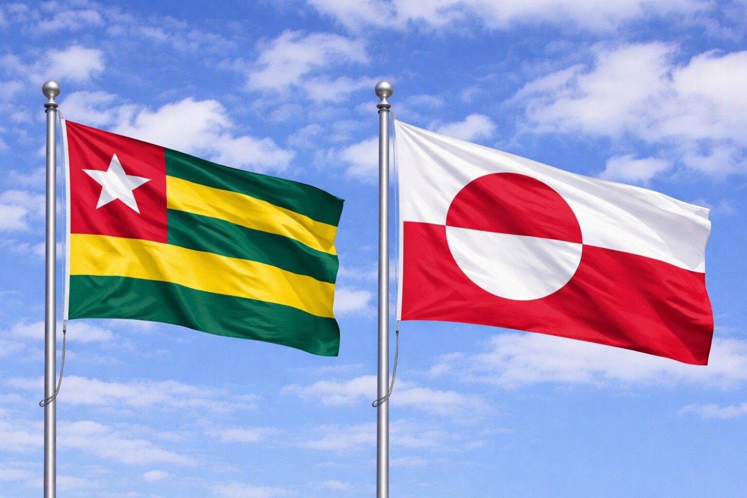 Greenland And Togo Flag
