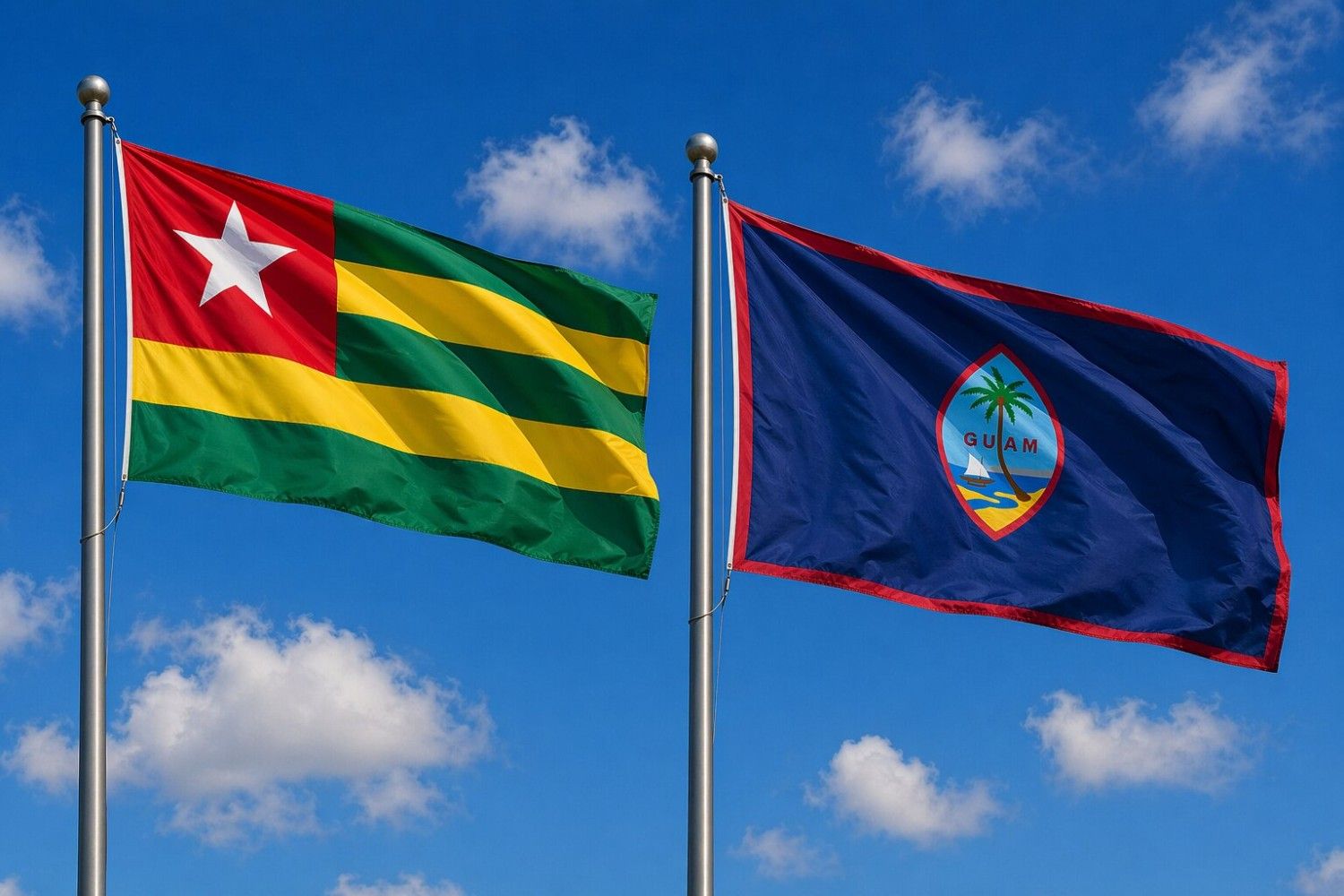 Guam And Togo Flag