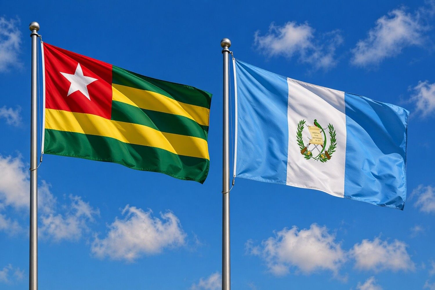 Guatemala And Togo Flag