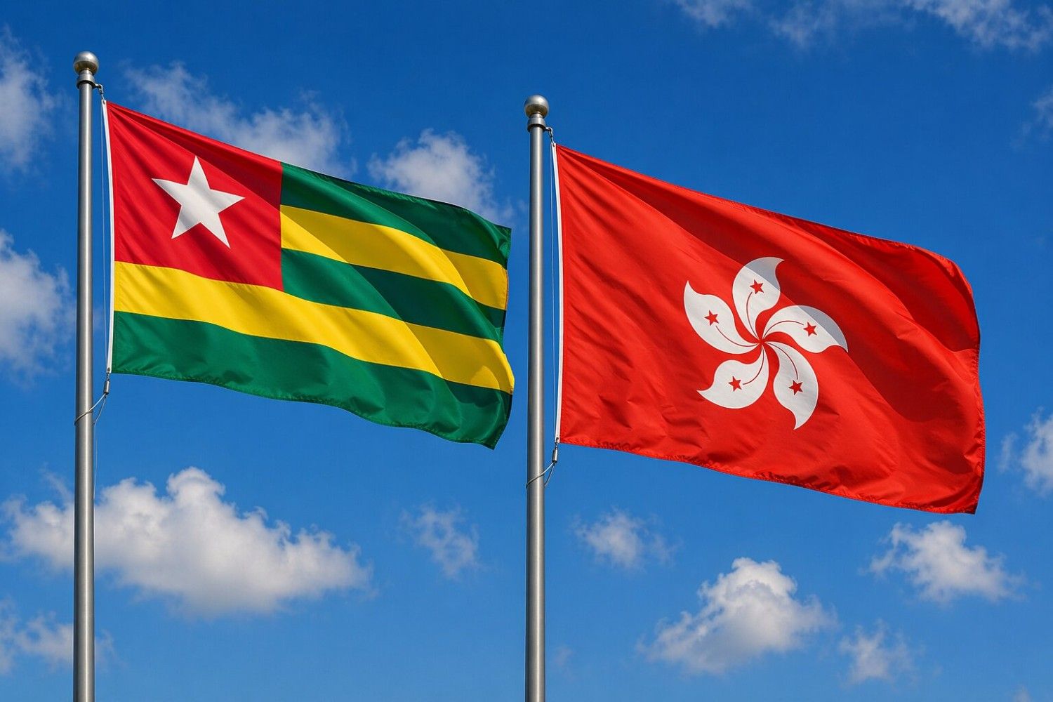 Hong Kong And Togo Flag