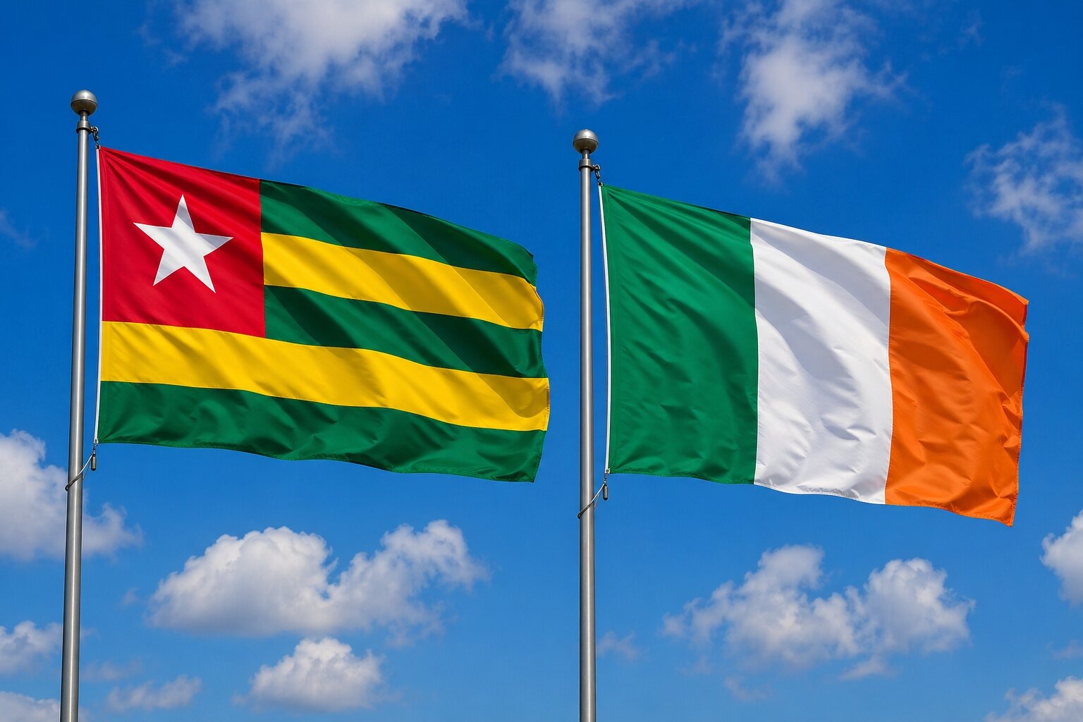 Ireland And Togo Flag