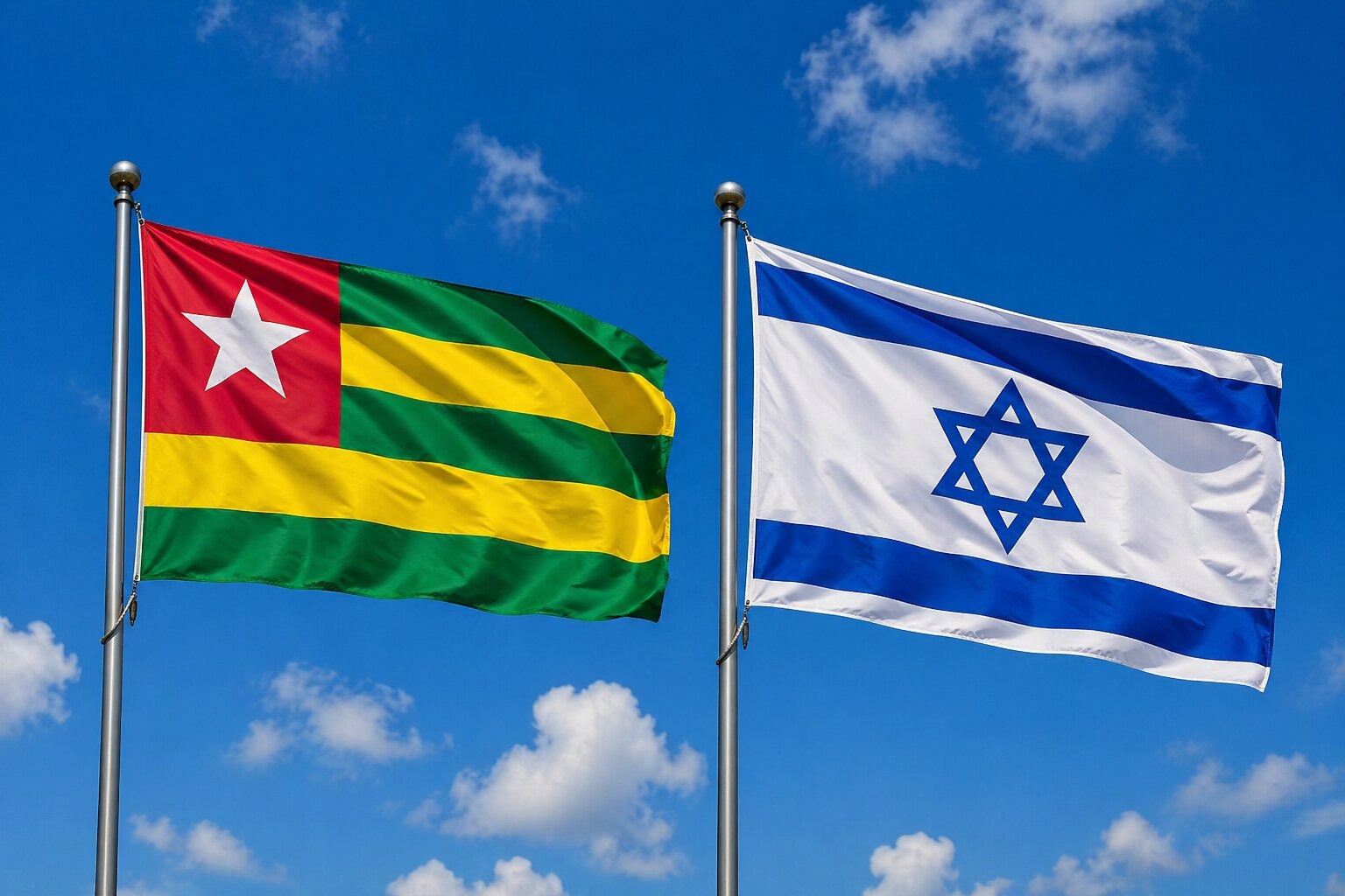 Israel And Togo Flag