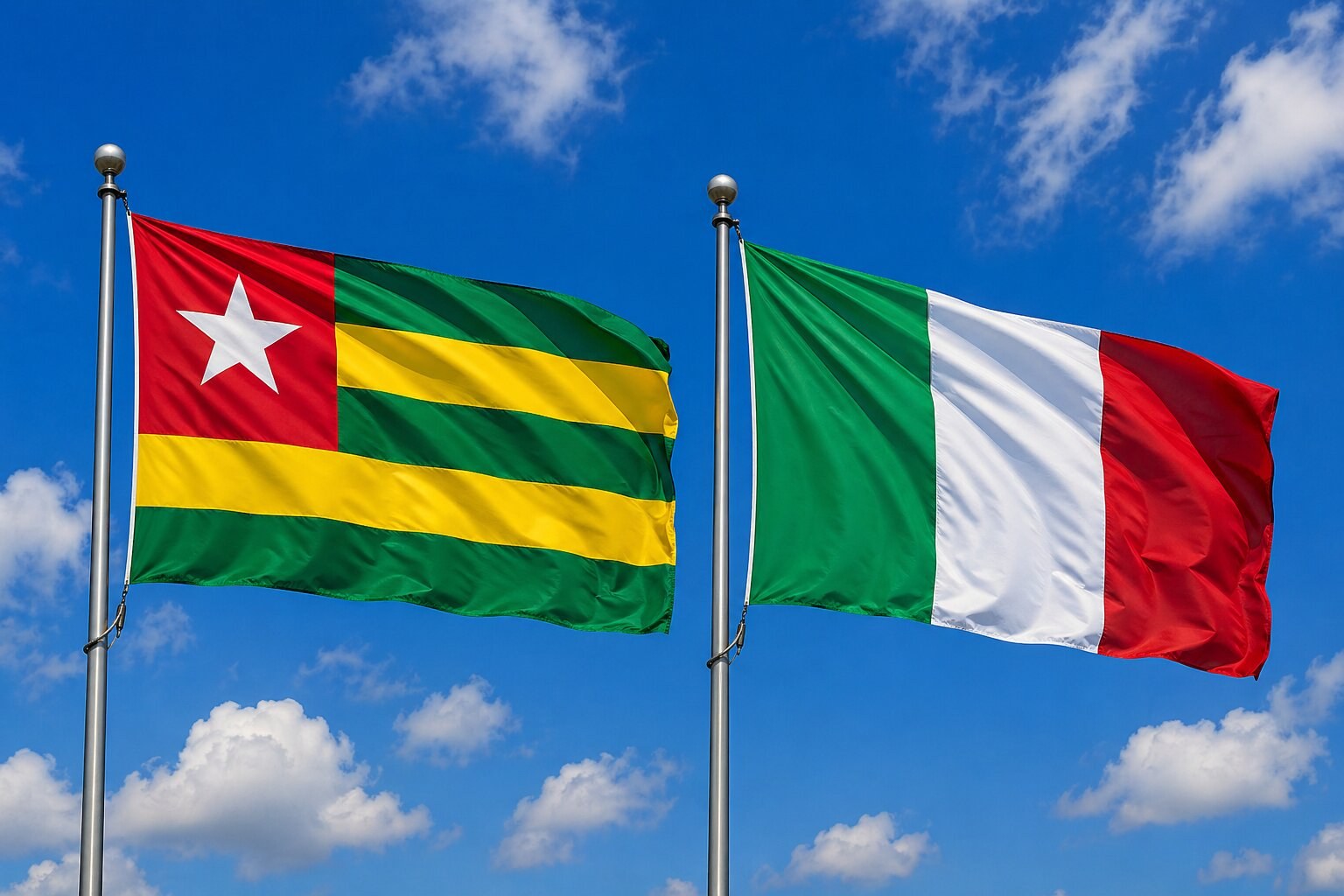 Italy And Togo Flag