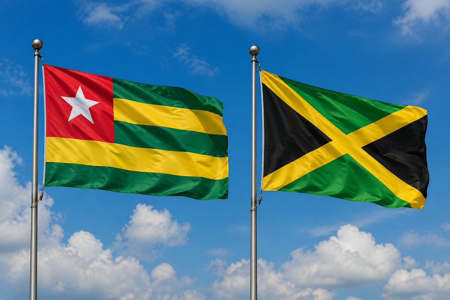 Jamaica And Togo Flag