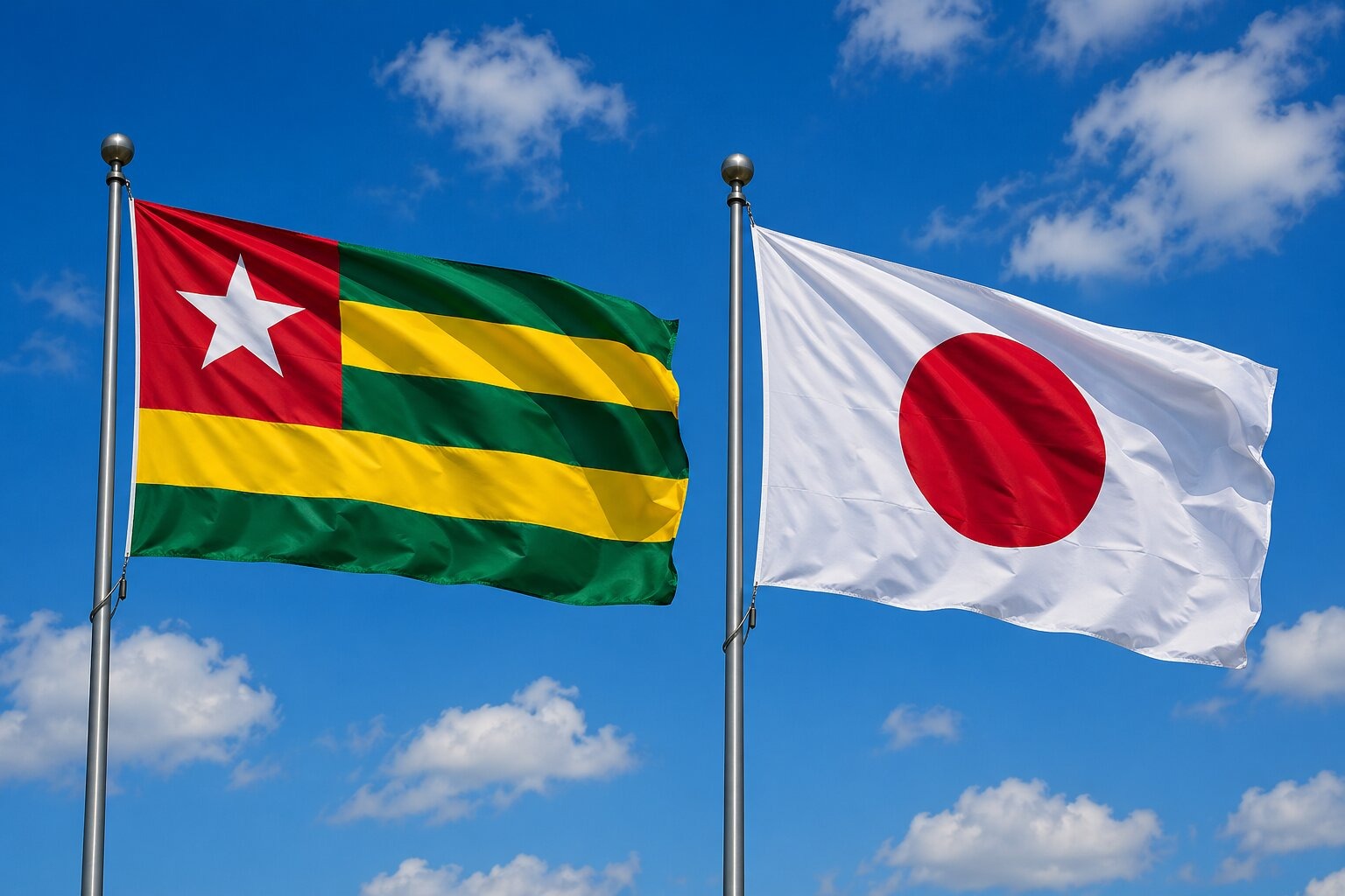 Japan And Togo Flag
