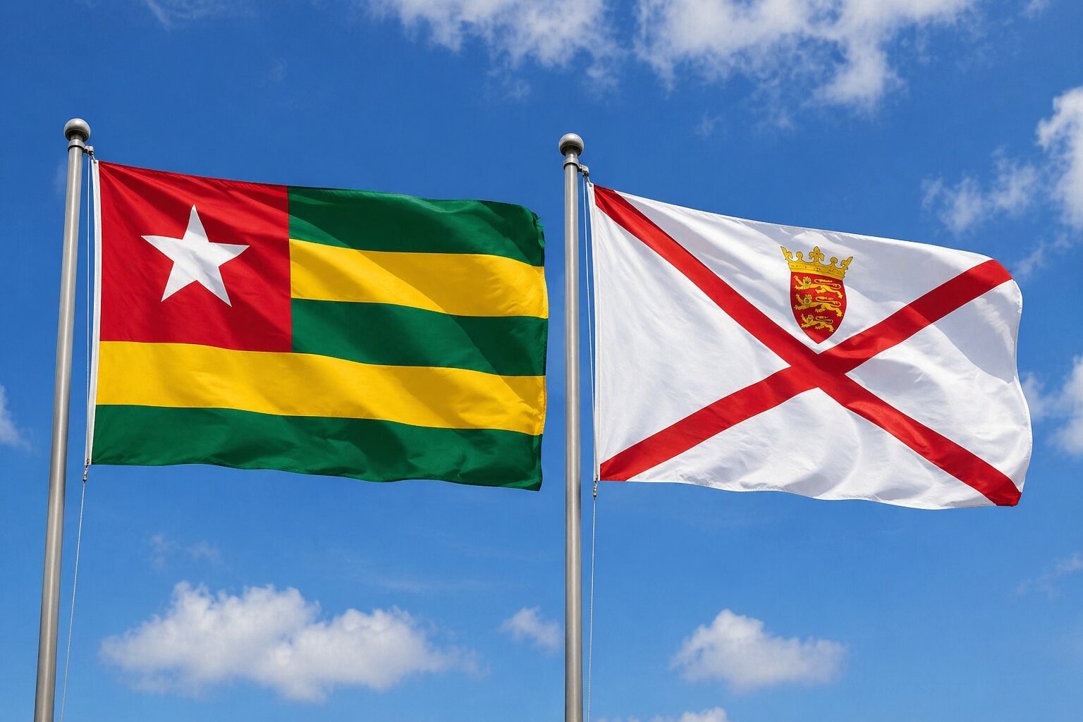 Jersey And Togo Flag