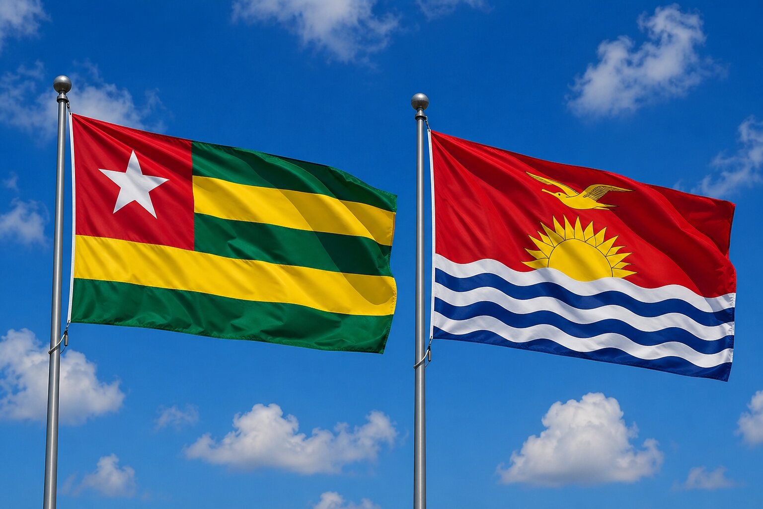 Kiribati And Togo Flag