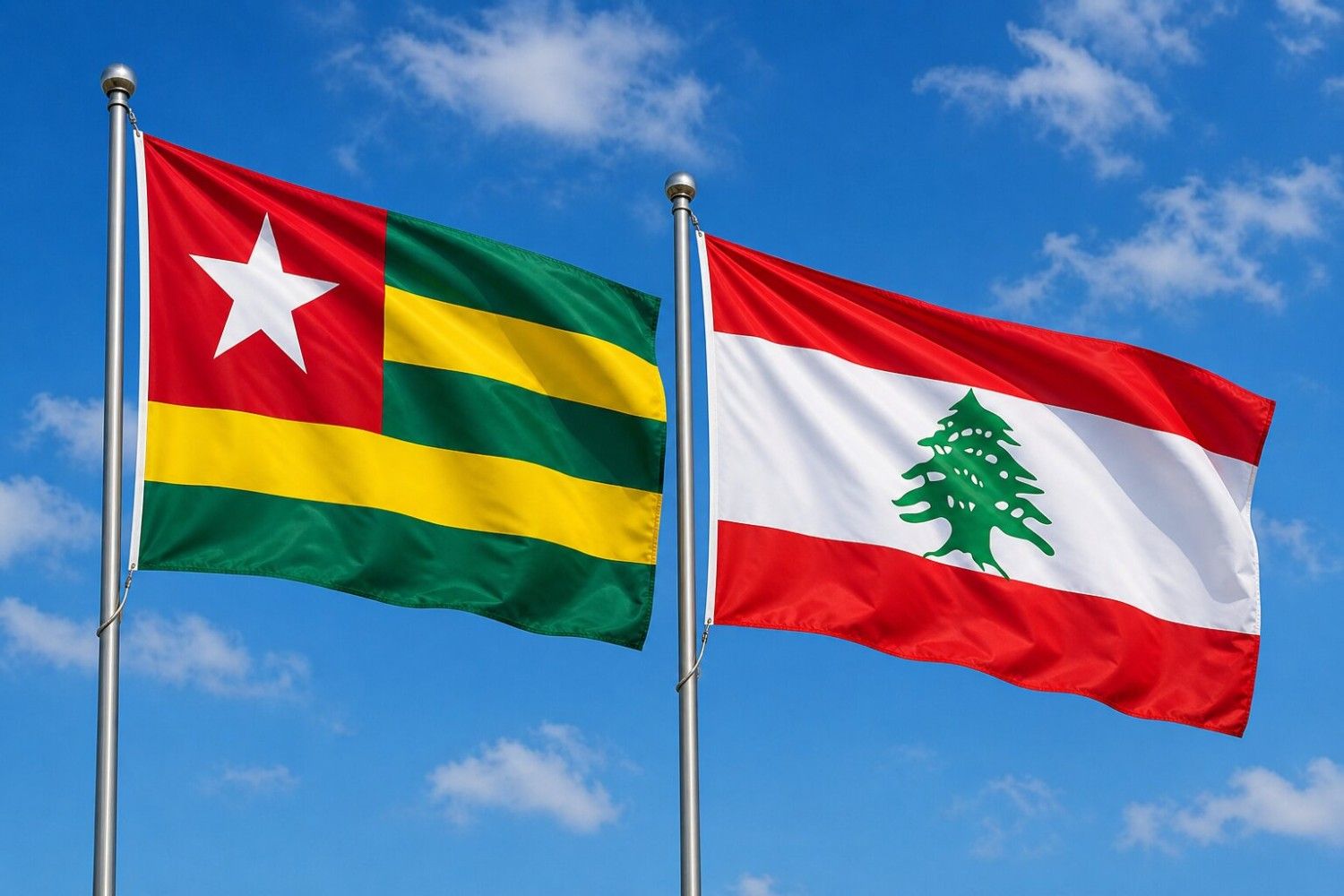 Lebanon And Togo Flag