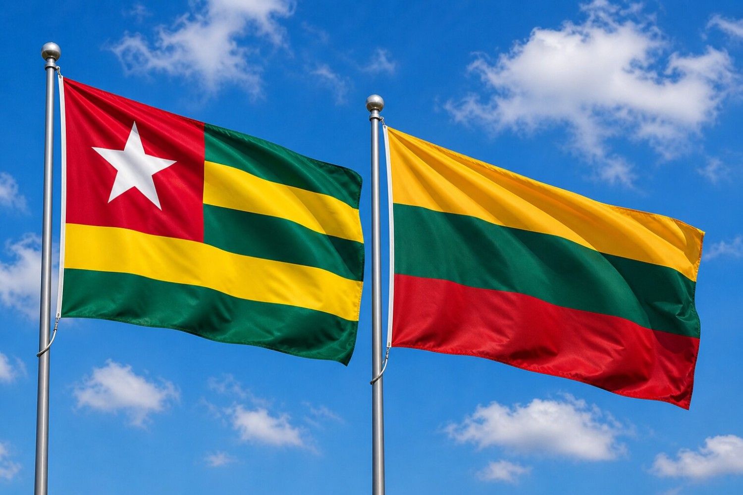 Lithuania And Togo Flag