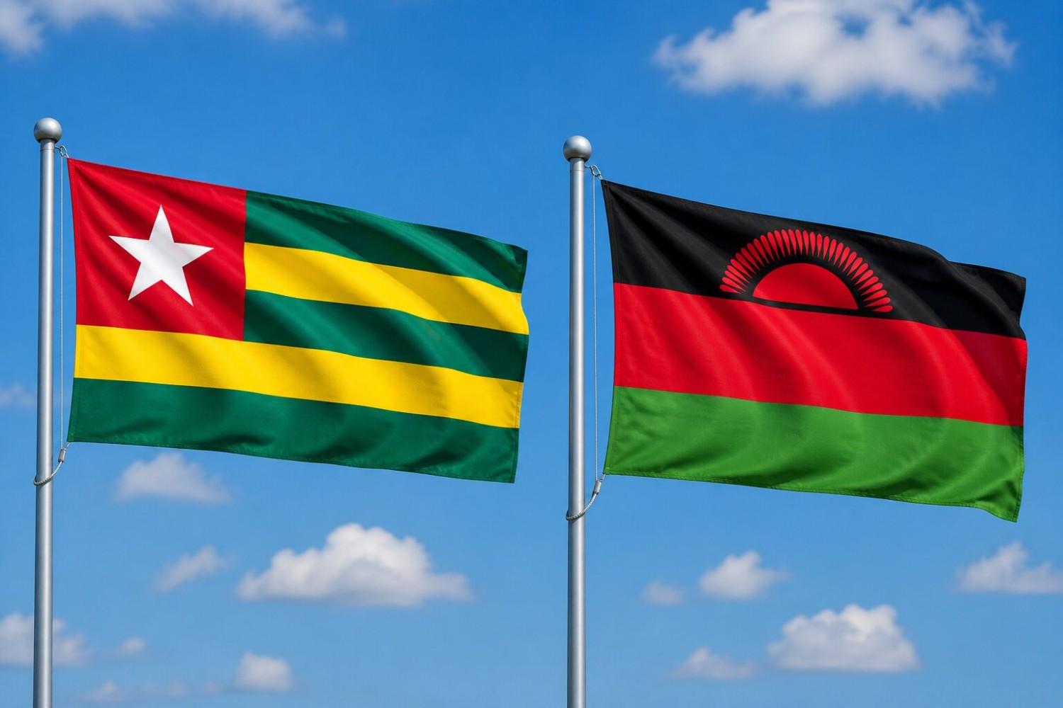 Malawi And Togo Flag