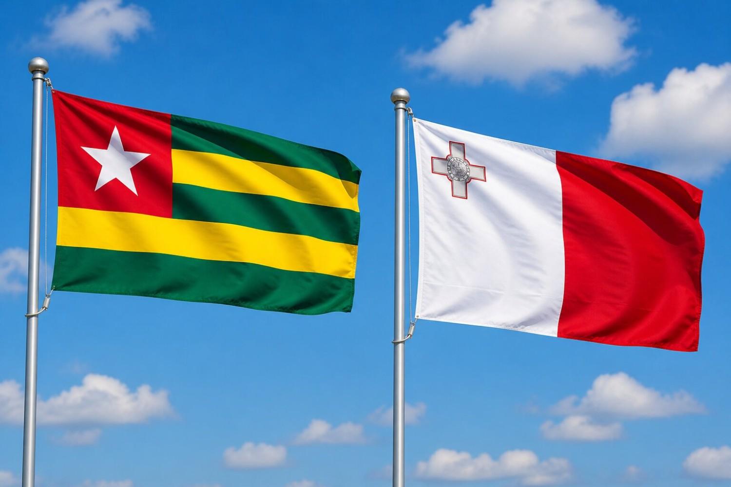 Malta And Togo Flag