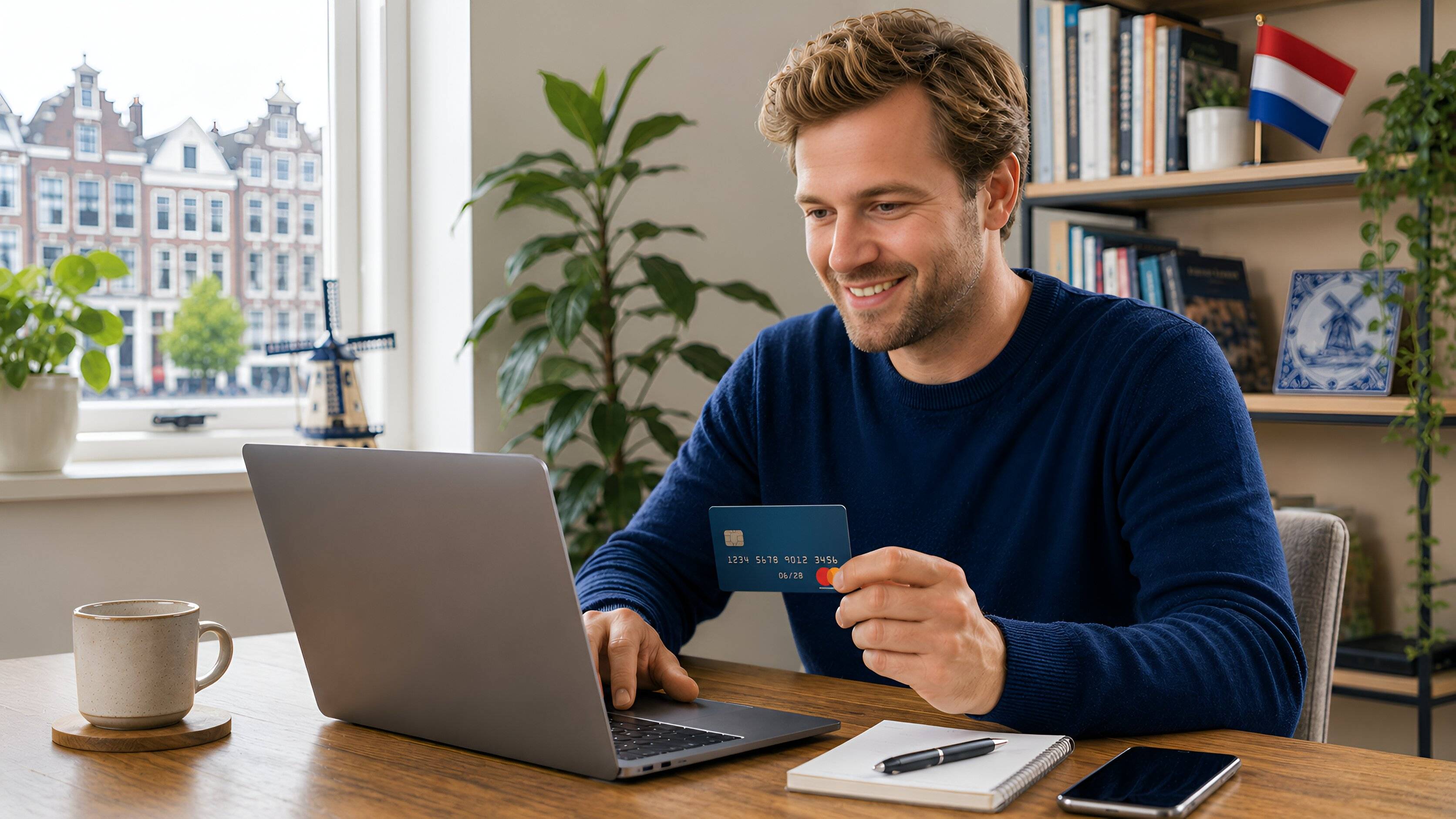Man Paying eVisa Fee Online