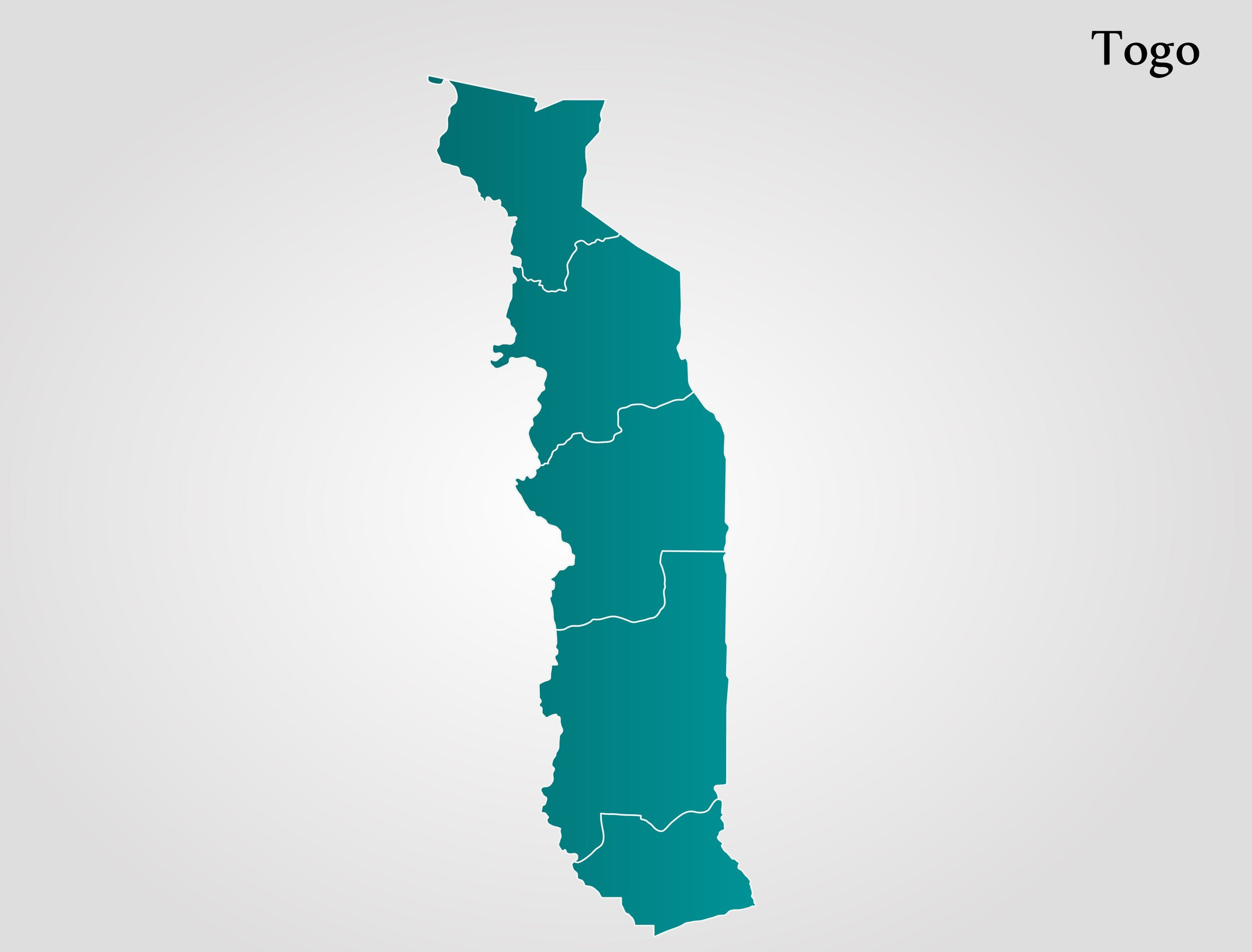 Map outline of the Togo country