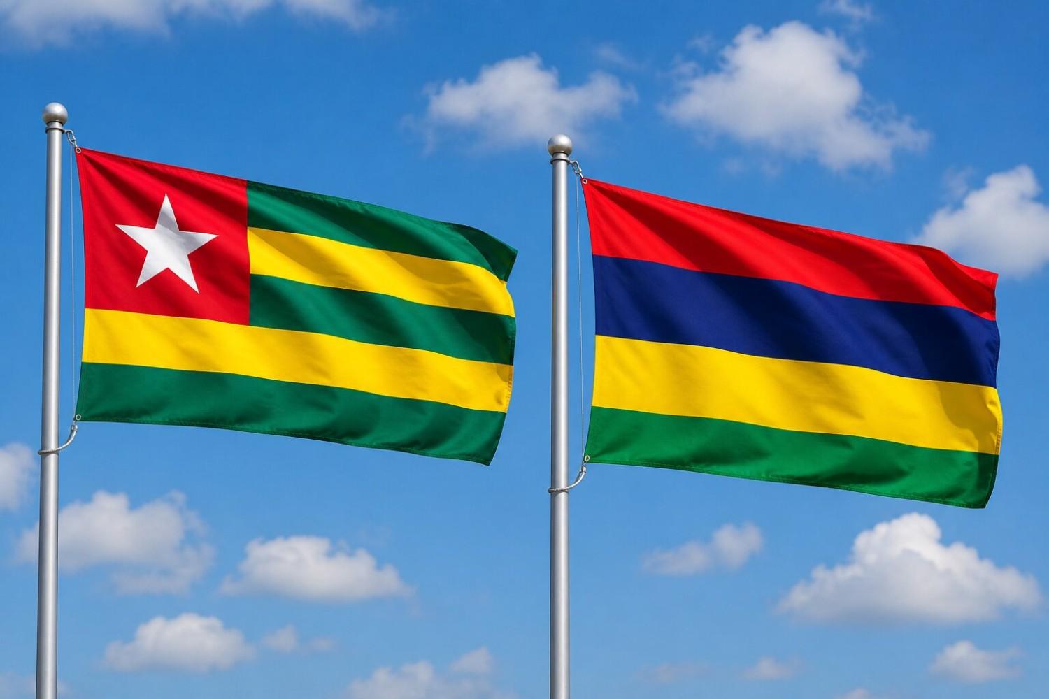 Mauritius And Togo Flag