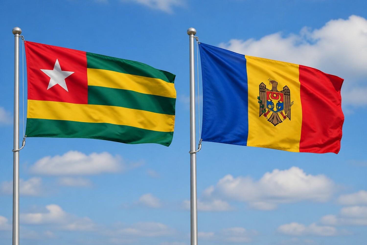Moldova And Togo Flag