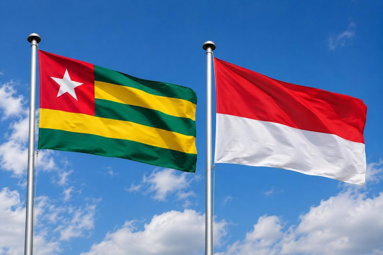 Monaco And Togo Flag