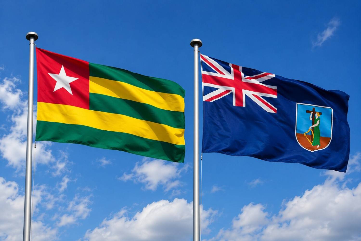 Montserrat And Togo Flag