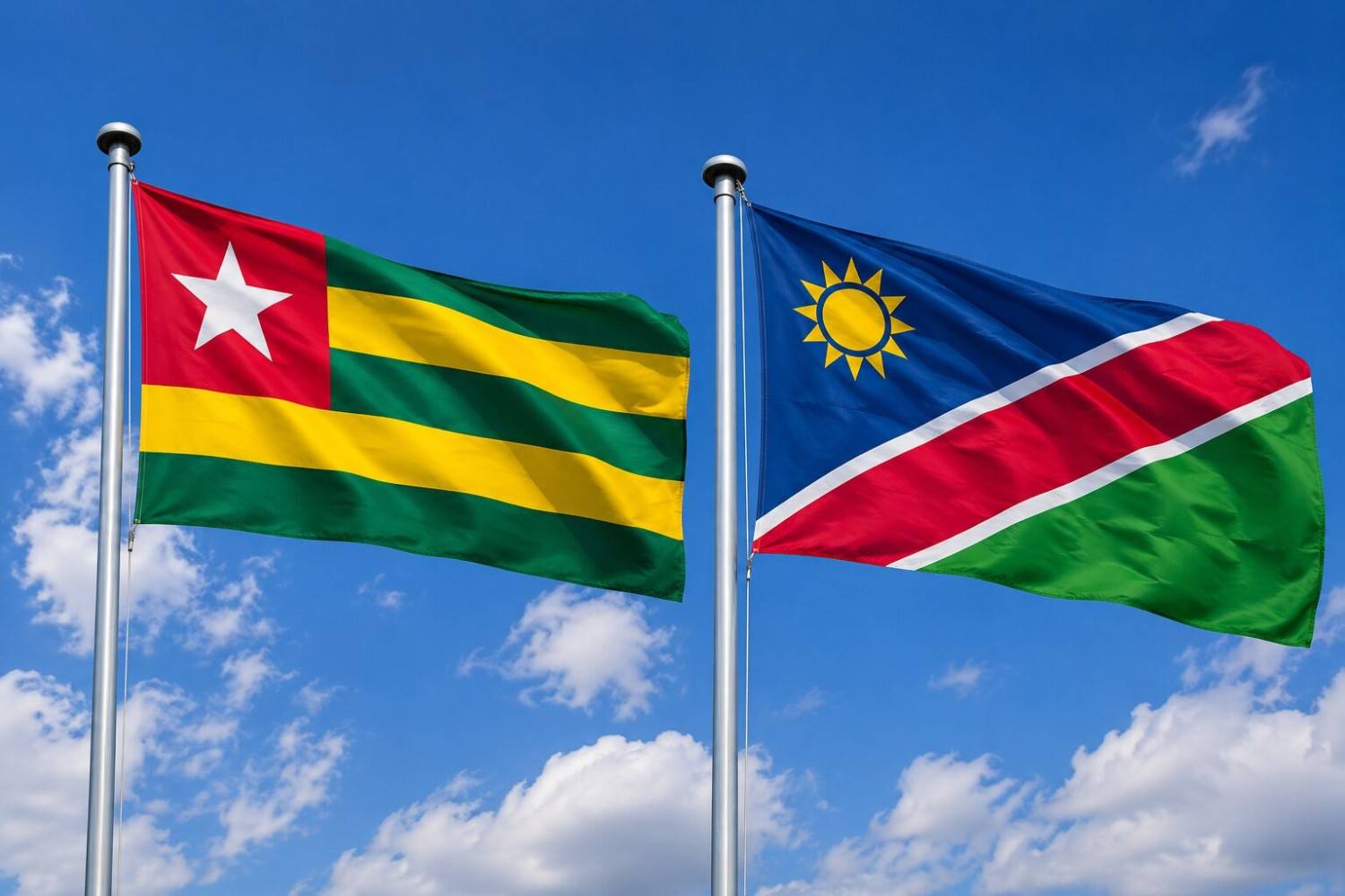 Namibia And Togo Flag