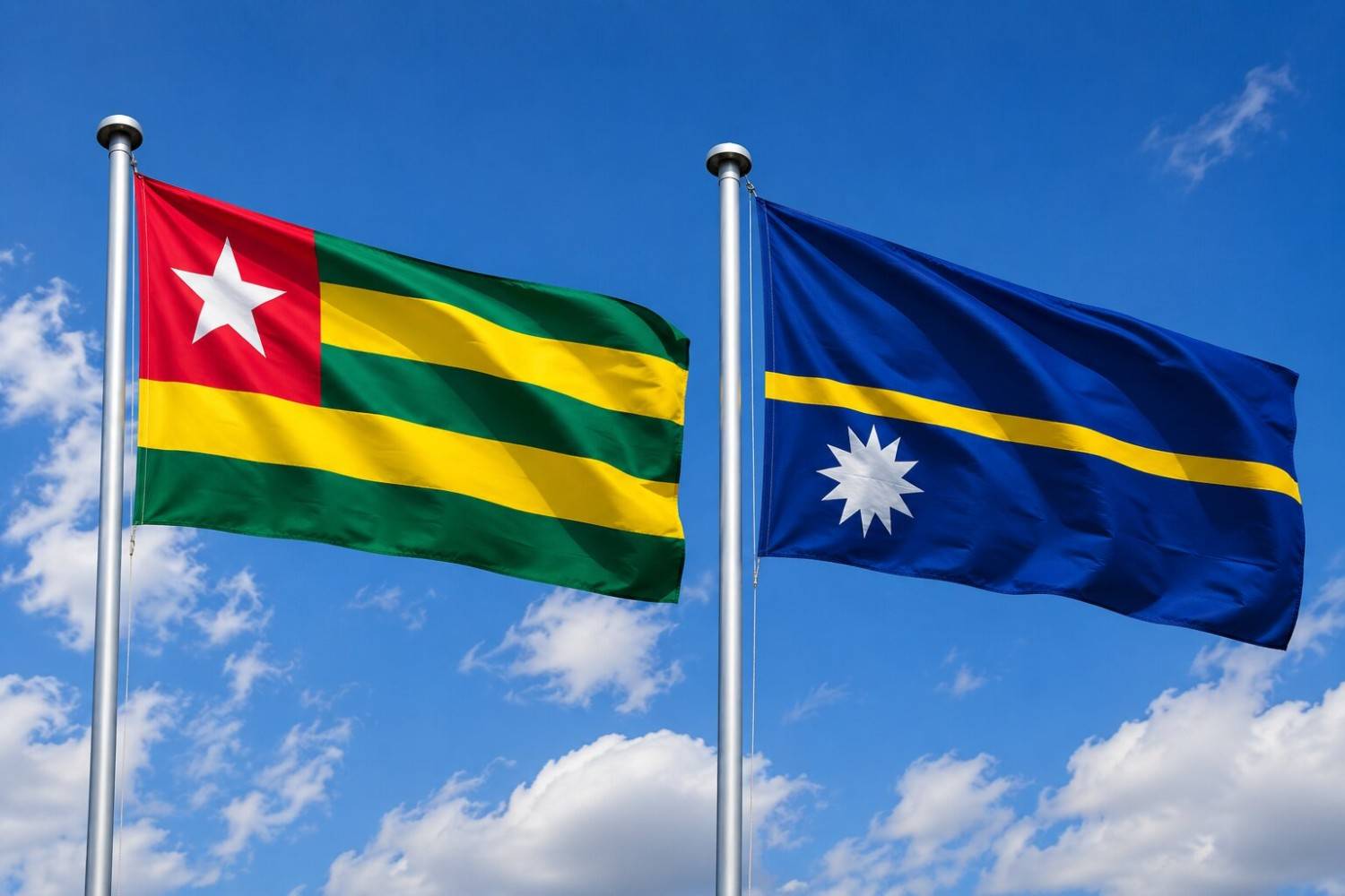 Nauru And Togo Flag