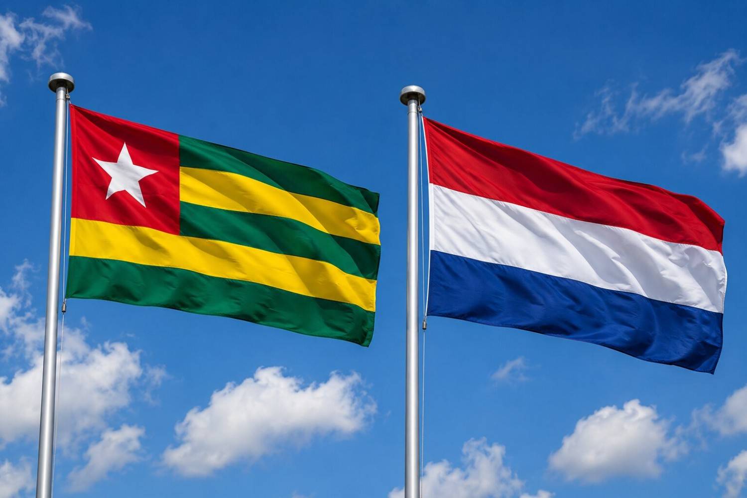 Netherlands And Togo Flag