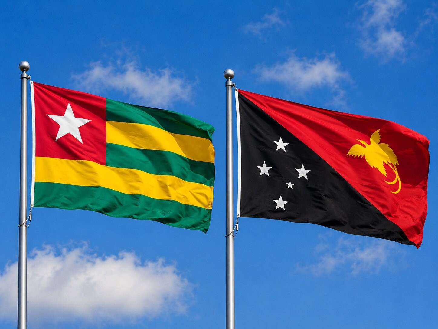 New Guinea And Togo Flag