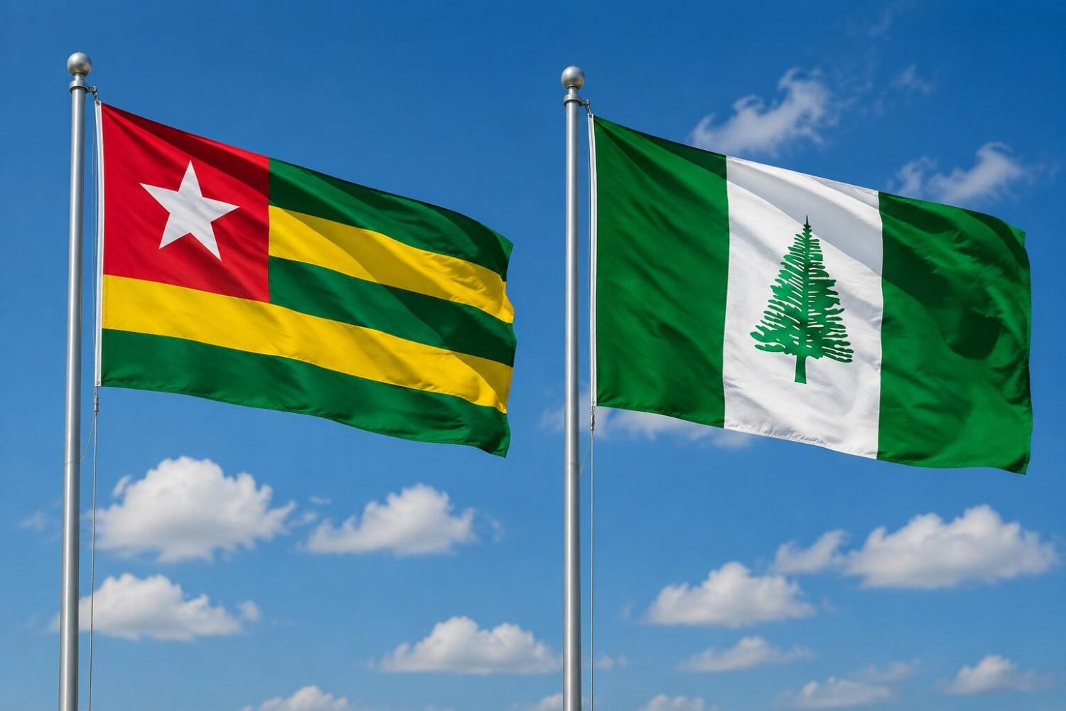 Norfolk Island And Togo Flag