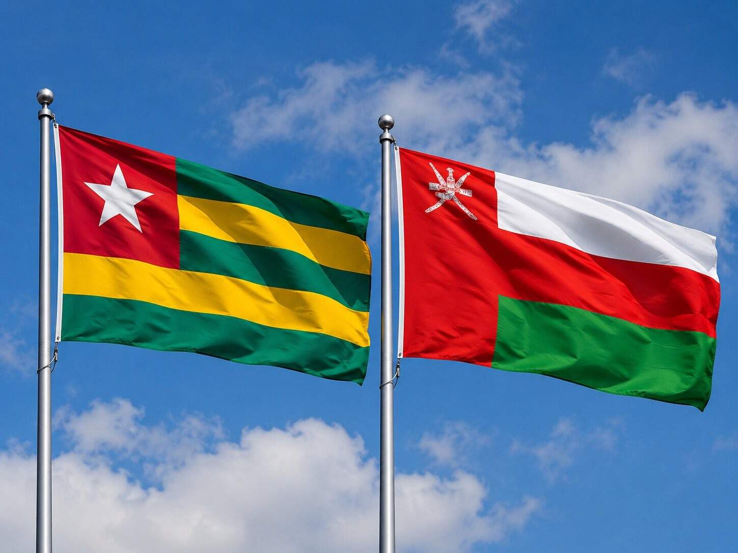 Oman And Togo Flag