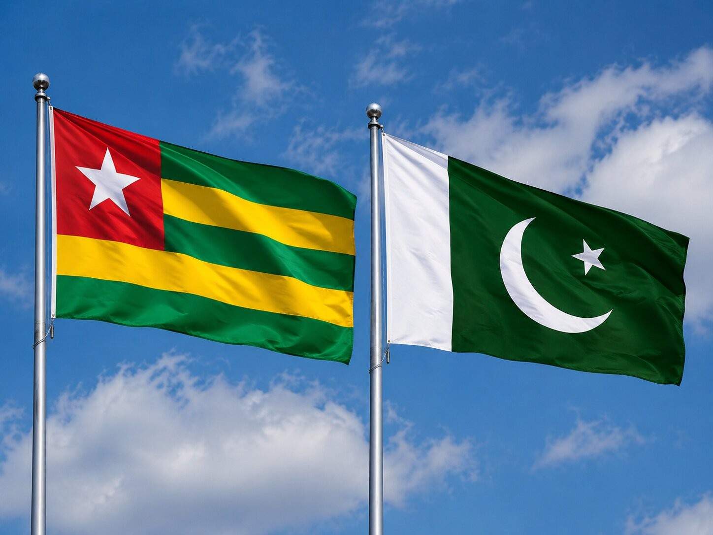 Pakistan And Togo Flag