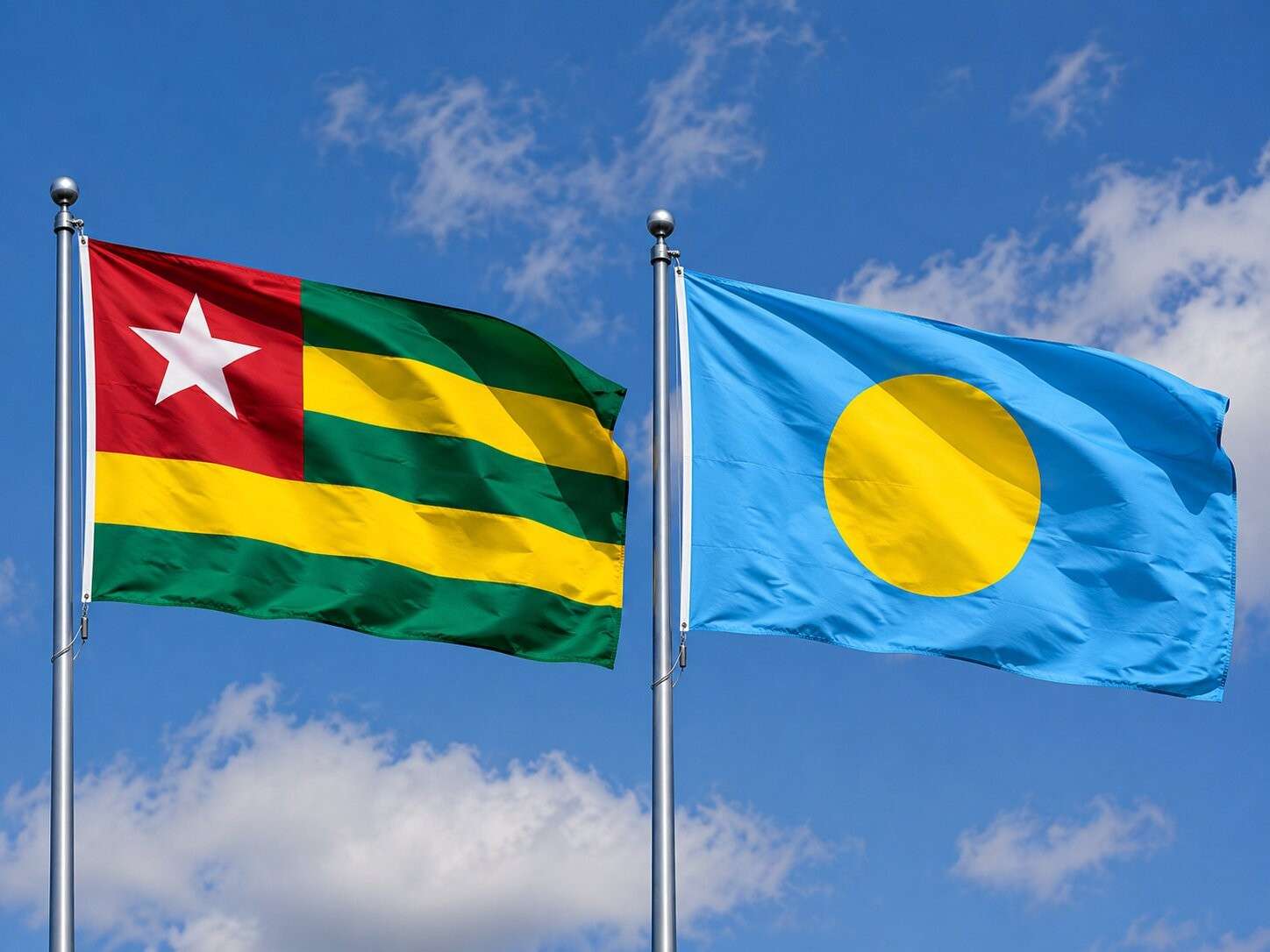 Palau And Togo Flag