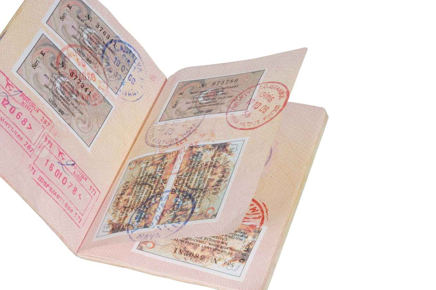 Passport With Visa Stamps